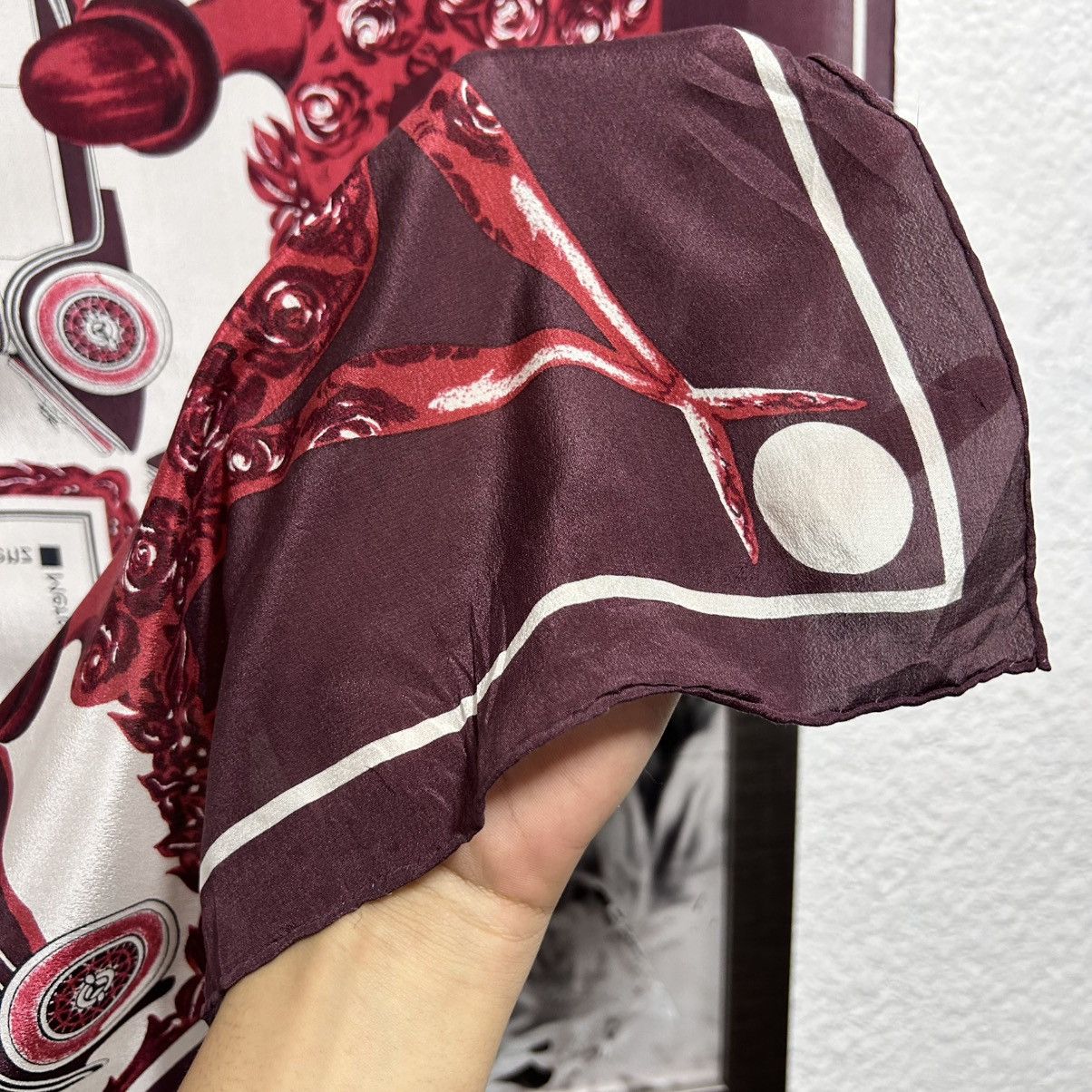 Mercedes-Benz MERCEDEZ BENZ LADIES&CARS SILK SCARVE VINTAGE 80’s Size ONE SIZE - 5 Thumbnail