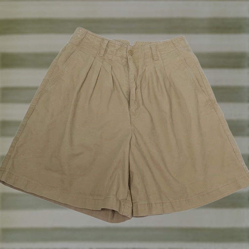 Vintage VINTAGE LL Bean Bermuda Shirt Womens 16 28" Tan Pleated 90s Hiking EUC Slim Knit 100% Cotton with Pockets Be neemt? Size 38" / US 16 / IT 52 - 1 Thumbnail