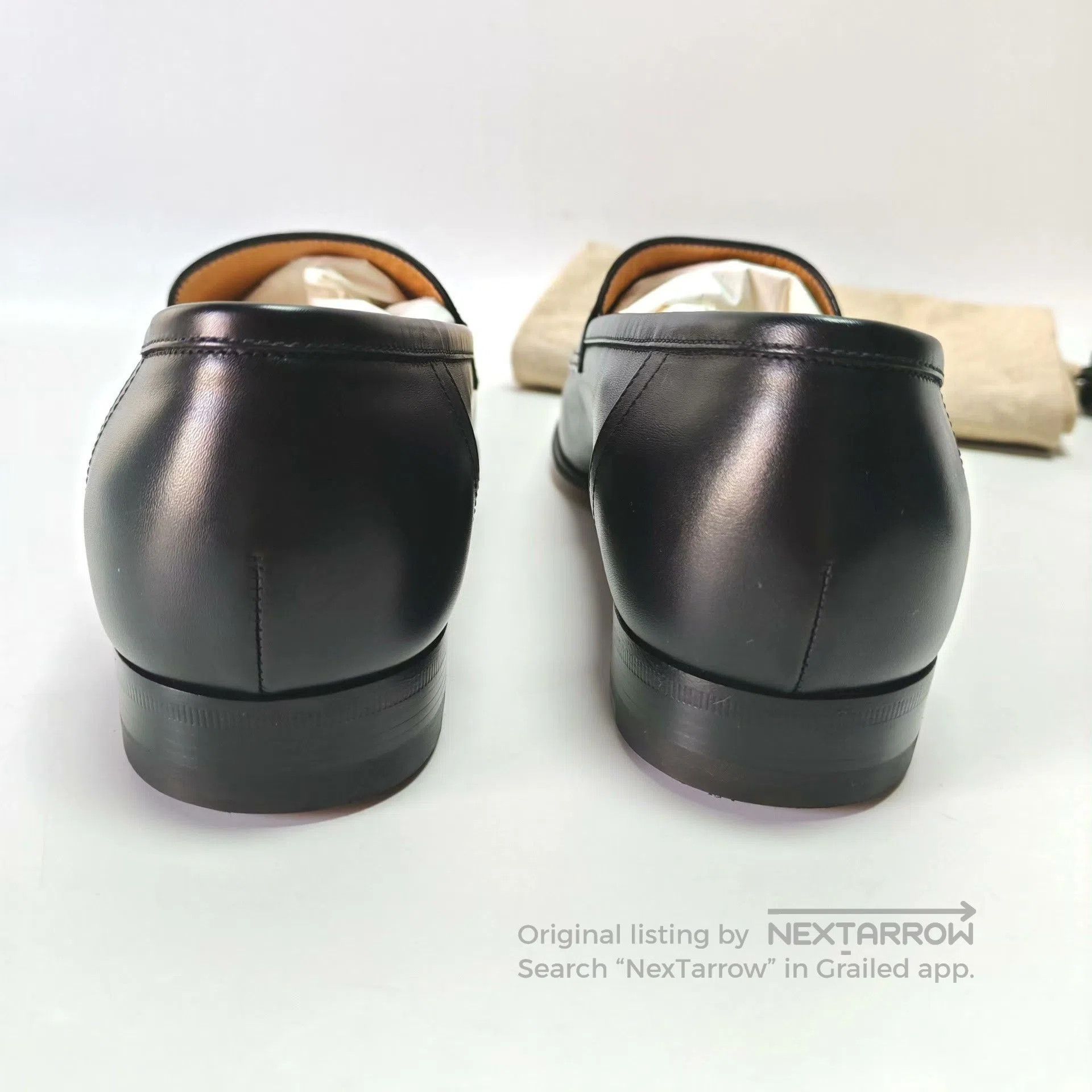Gucci Gucci Men's Black Leather Loafers. Size US 6.5 / EU 39-40 - 3 Thumbnail