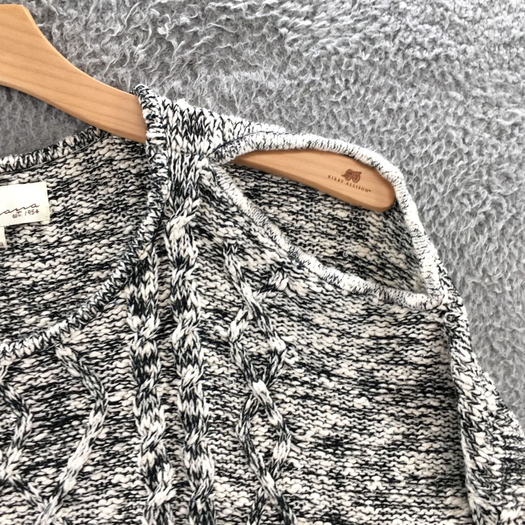 Vintage Havana Vintage Havana Sweater Womens S Black White Cold Shoulder Long Sleeve Knitted Size S / US 4 / IT 40 - 3 Thumbnail