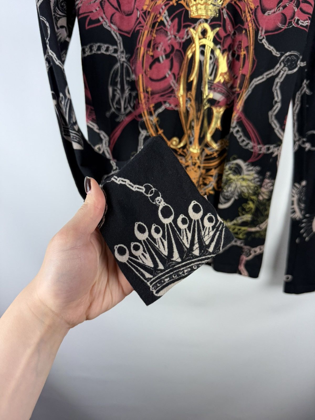 Christian Audigier Christian Audigier Y2K Overprinted Long Sleeve T Shirt Size L / US 10 / IT 46 - 10 Thumbnail