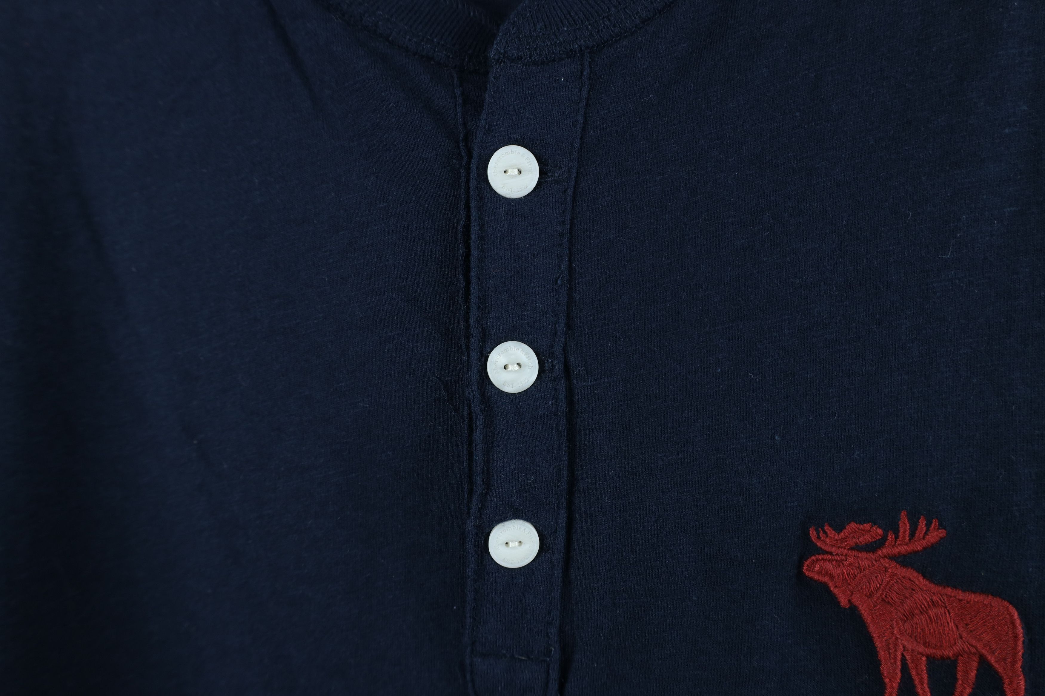 Abercrombie & Fitch Vintage Y2K Abercrombie & Fitch Knit Henley T-Shirt Blue Size US M / EU 48-50 / 2 - 6 Thumbnail