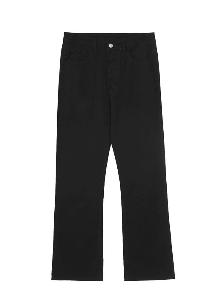 Japanese Brand High street men's loose straight casual cleanfit black jeans Size US 32 / EU 48 - 5 Thumbnail