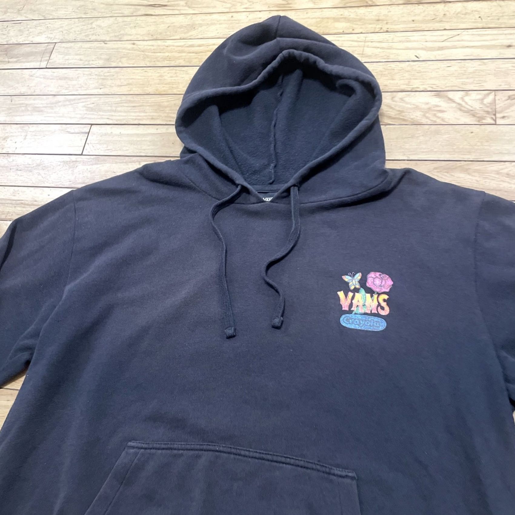 Vans VANS Hoodie Adult XL Black Graphic Floral Crop Crayola Skater School Cement: Pullover, Logo, All Seasons, Lined, Unisex Adults, Streetwear Size XL / US 12-14 / IT 48-50 - 7 Thumbnail