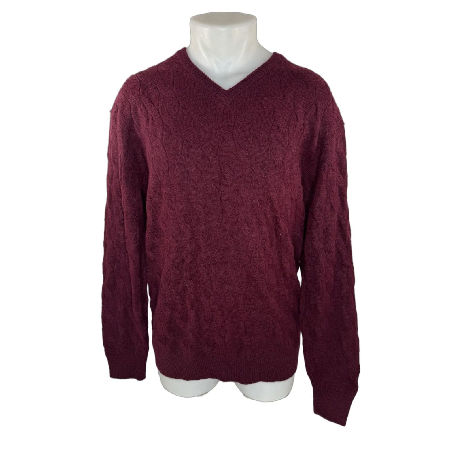 Cremieux DANIEL CREMIEUX Sweater MEN L Maroon Pullover - Alpaca - New w TAG - ZZ 6.5 Size US L / EU 52-54 / 3 - 1 Thumbnail