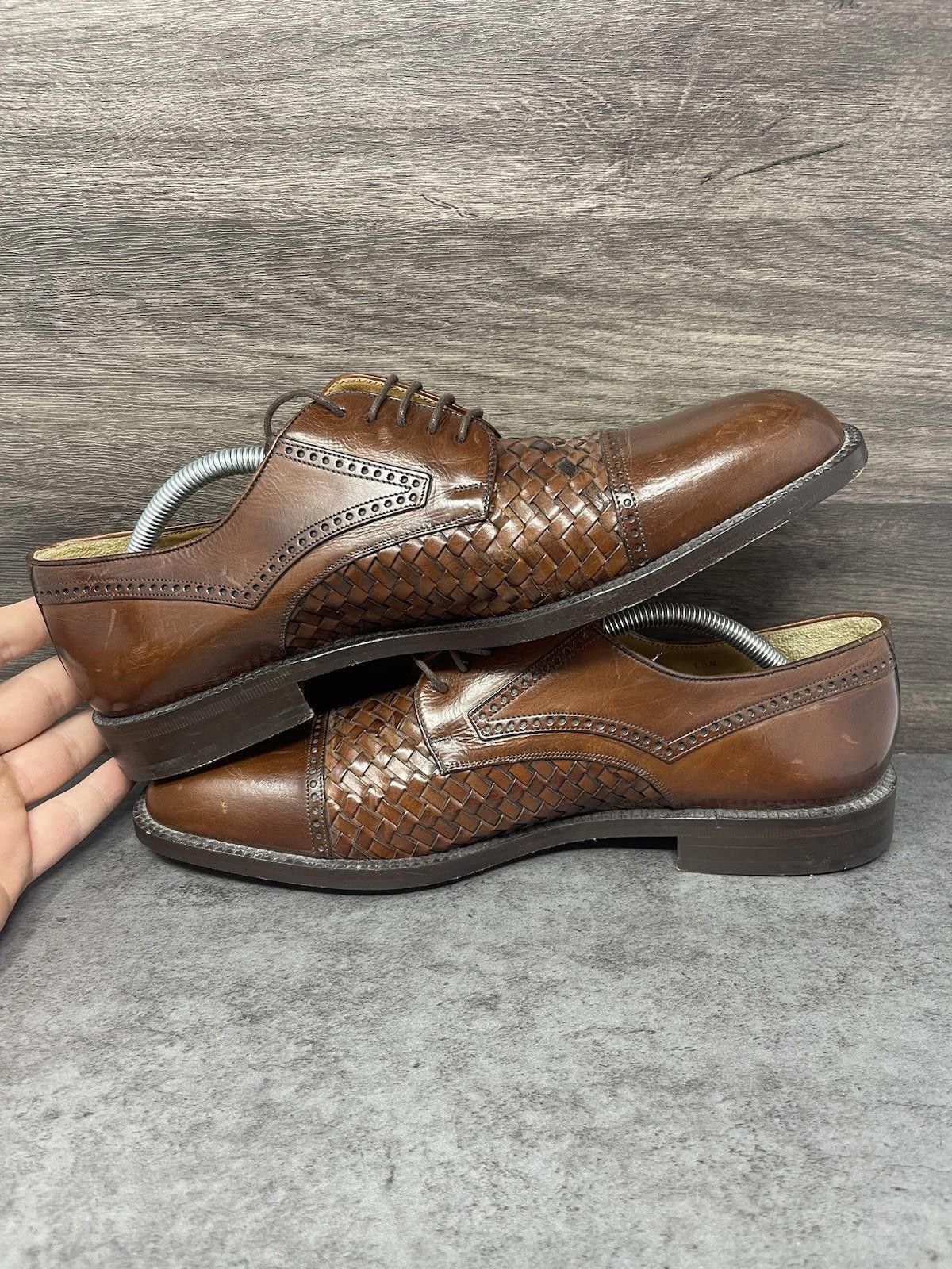 Mezlan Mezlan Shoes Mens Size 10.5 Valencia Brown Leather Size US 10.5 / EU 43-44 - 7 Thumbnail