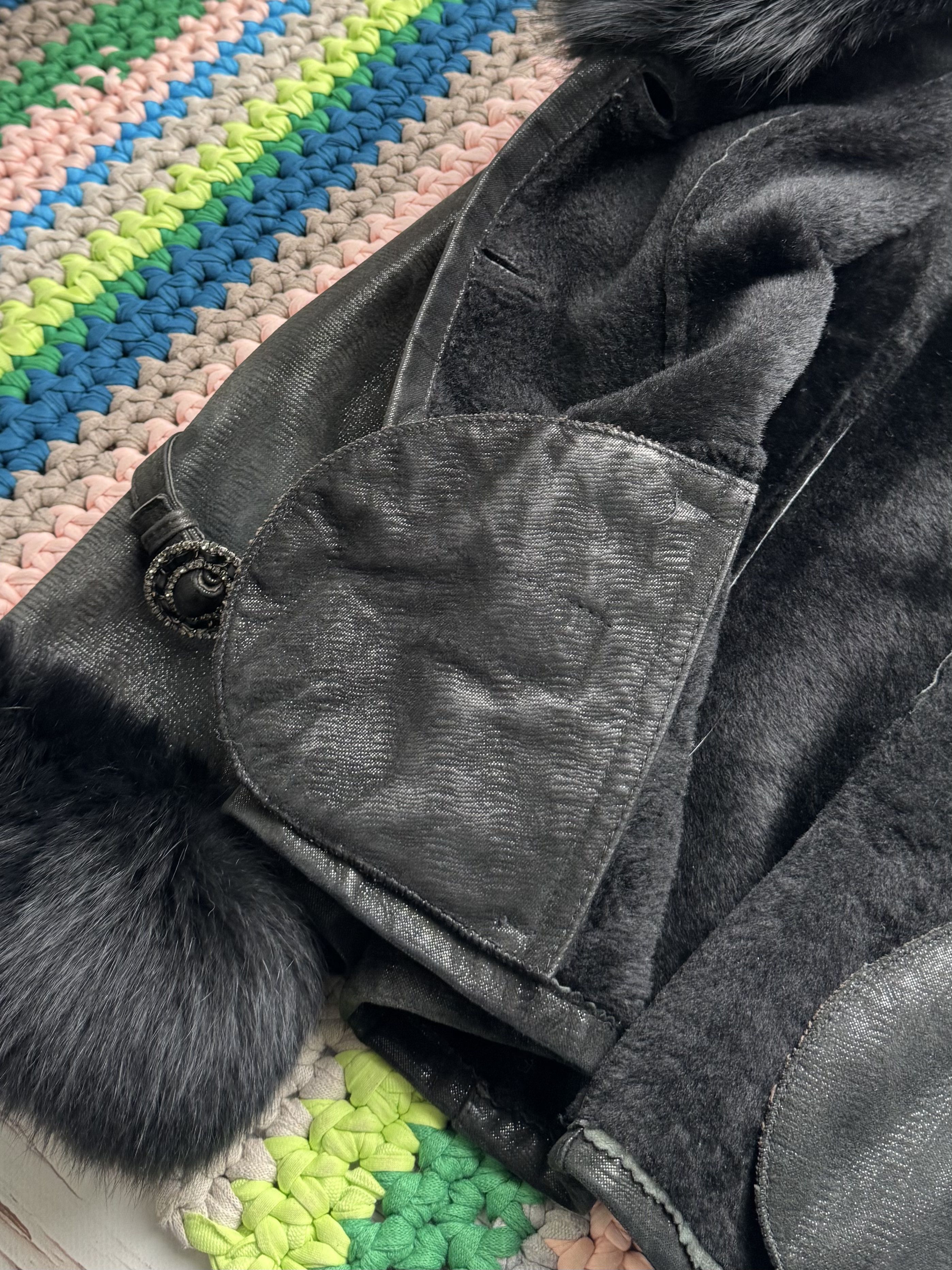 Vintage Vintage Real Sheepskin Cropped Jacket (D15)(D10) Size S / US 4 / IT 40 - 9 Thumbnail