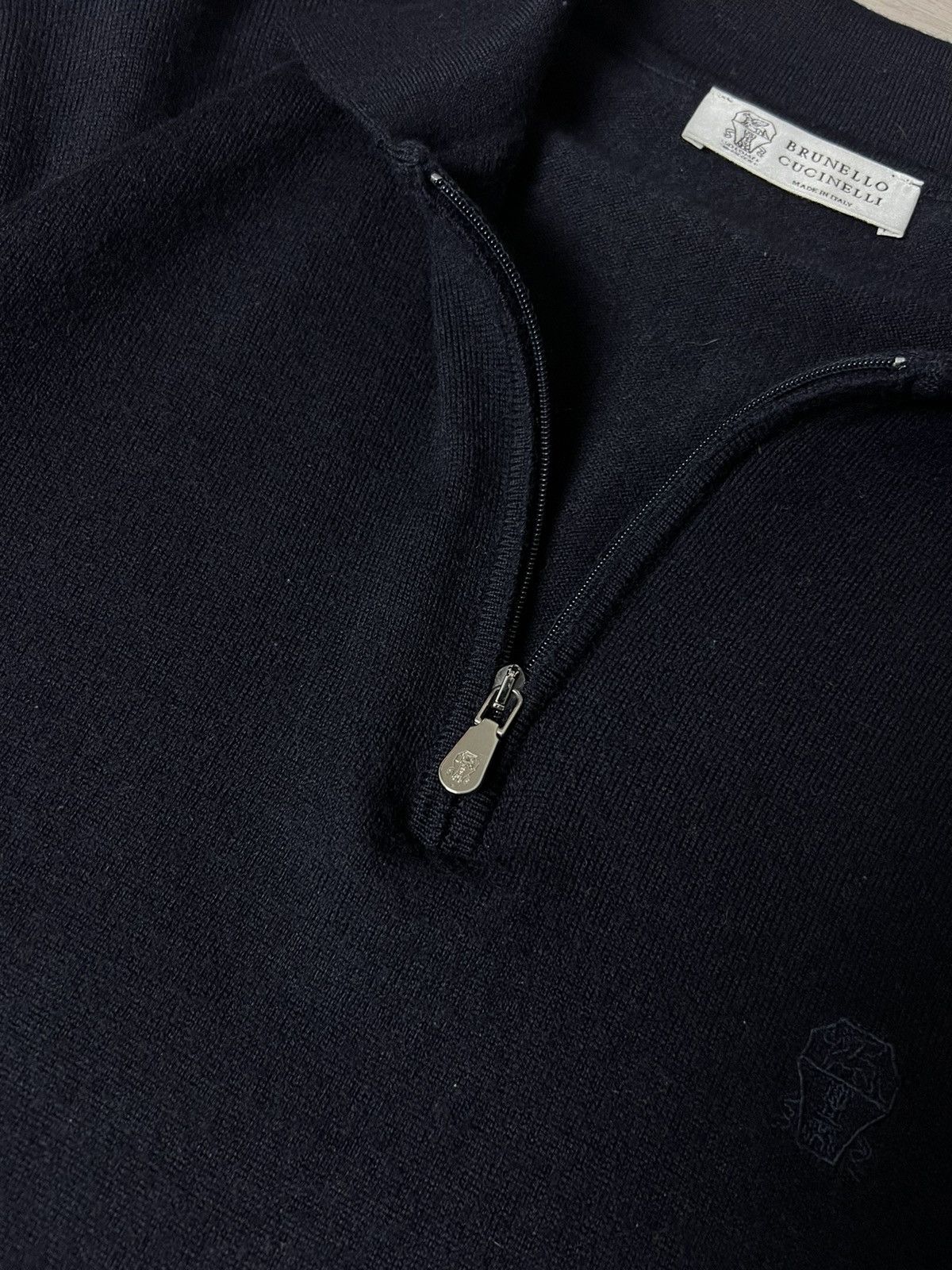 Brunello Cucinelli Brunello Cucinelli Wool Pullover Zip Old Money L Size Size US L / EU 52-54 / 3 - 12 Thumbnail