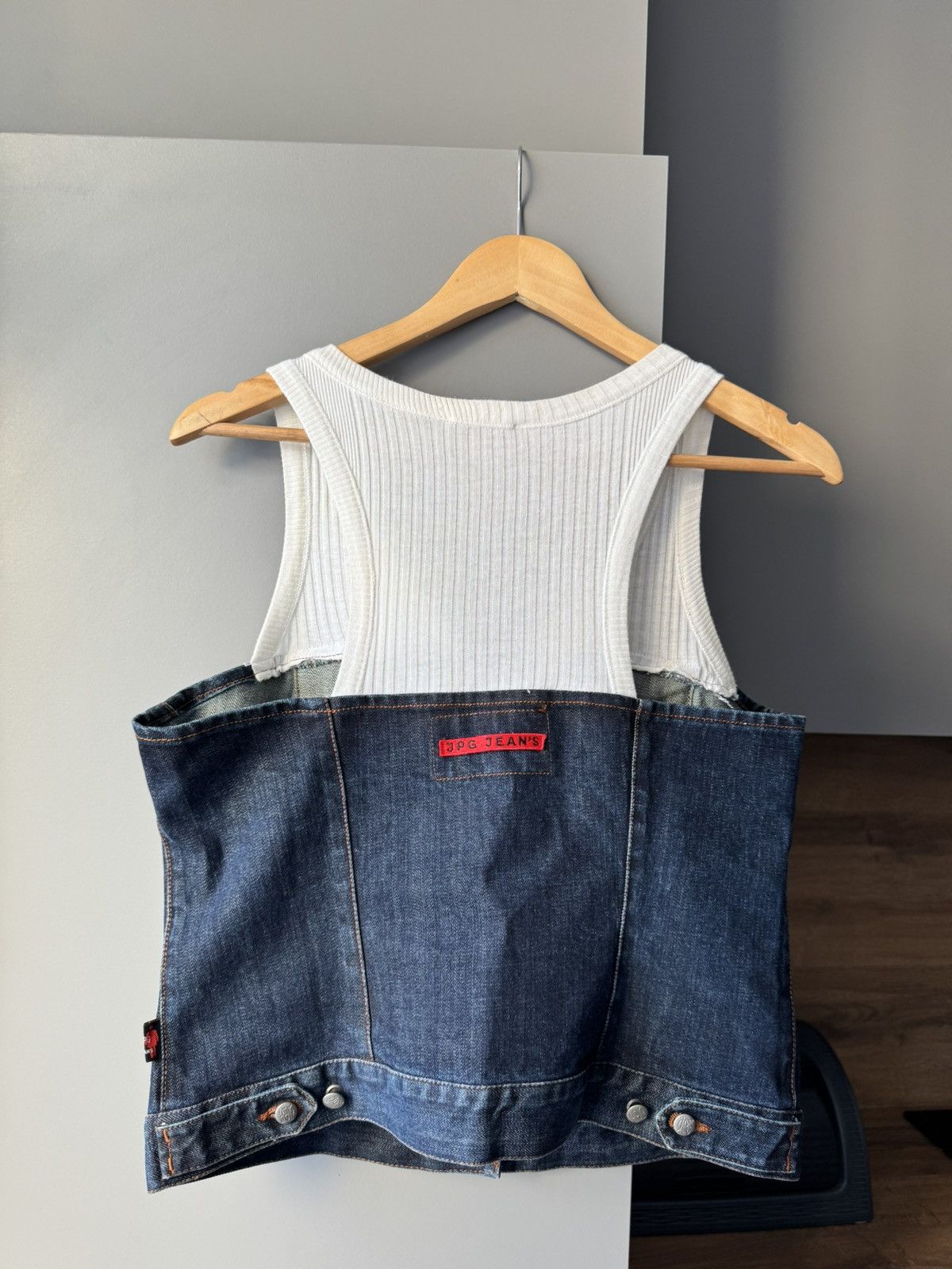 Jean Paul Gaultier Archive* Jahn Paul Gaultier Tank Top Jeans Vest Size L / US 10 / IT 46 - 3 Thumbnail