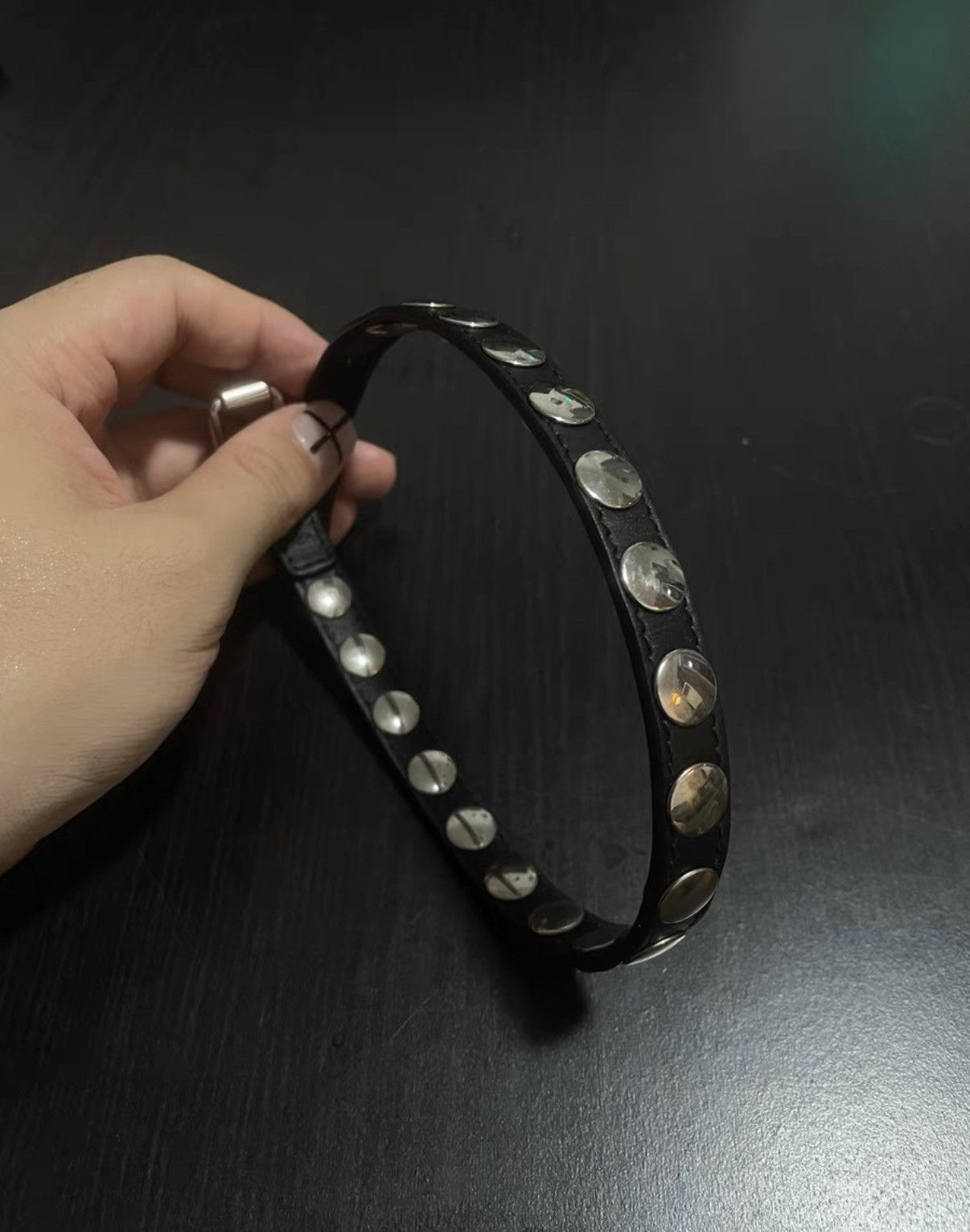 Gucci GUCCI Runway Studded Leather Choker Size ONE SIZE - 1 Thumbnail