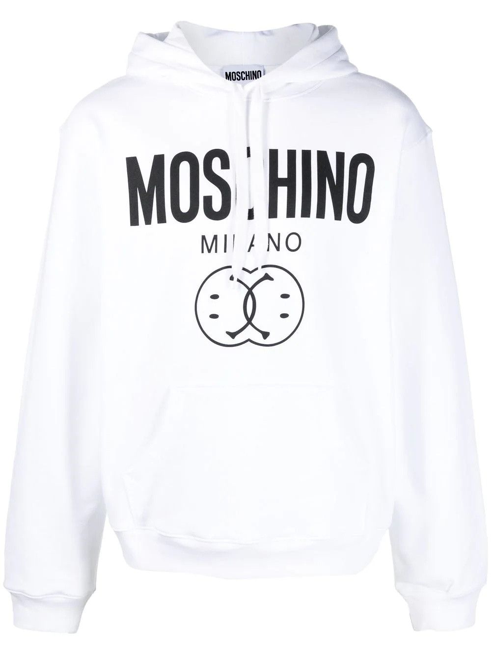 Moschino o1y0225 Logo Hoodie in White Size US M / EU 48-50 / 2 - 1 Thumbnail