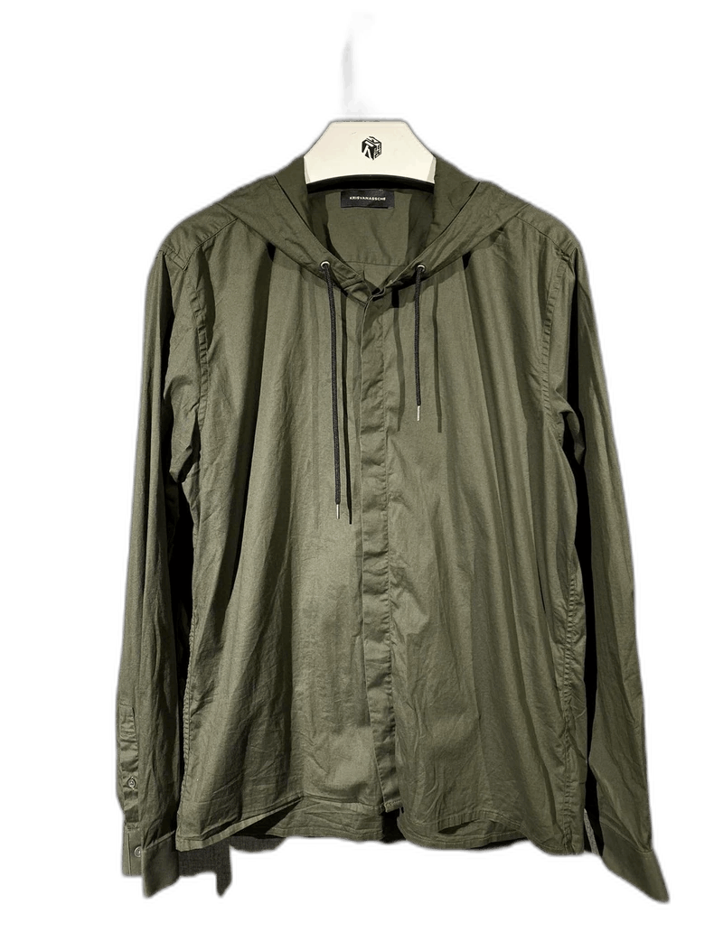 Raf Simons Kris Van Assche Hooded Button-Up Shirt Size US M / EU 48-50 / 2 - 1 Thumbnail