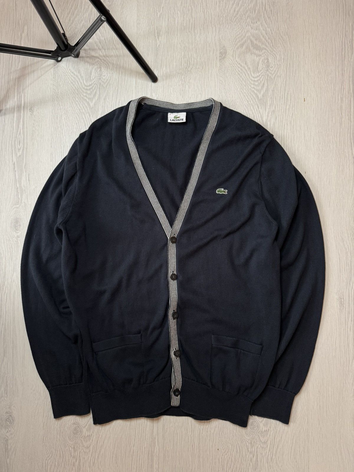 Lacoste Vintage Cardigan Lacoste Button Up Sweater Size US M / EU 48-50 / 2 - 2 Thumbnail