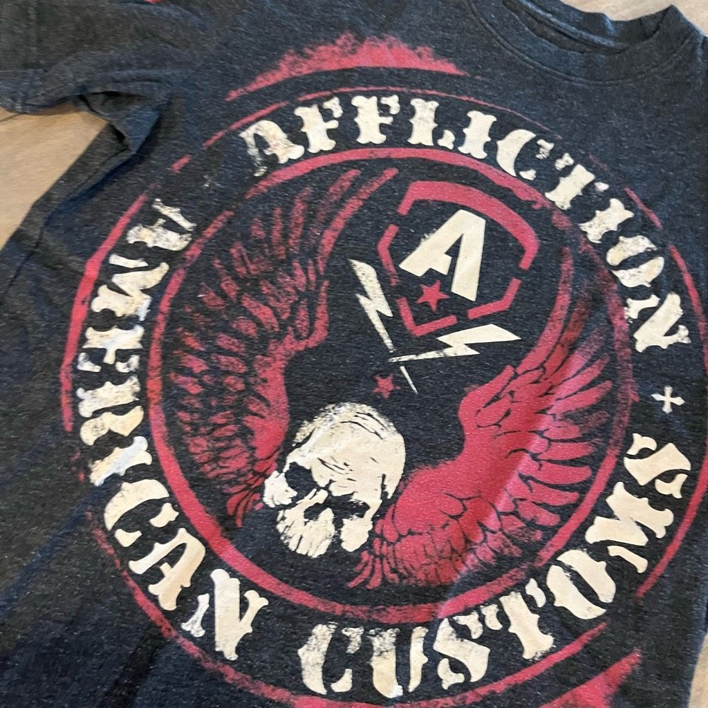 Affliction Affliction Grey Casual Graphic Tshirt Men Small Bin Bin N-25 Size US M / EU 48-50 / 2 - 2 Thumbnail
