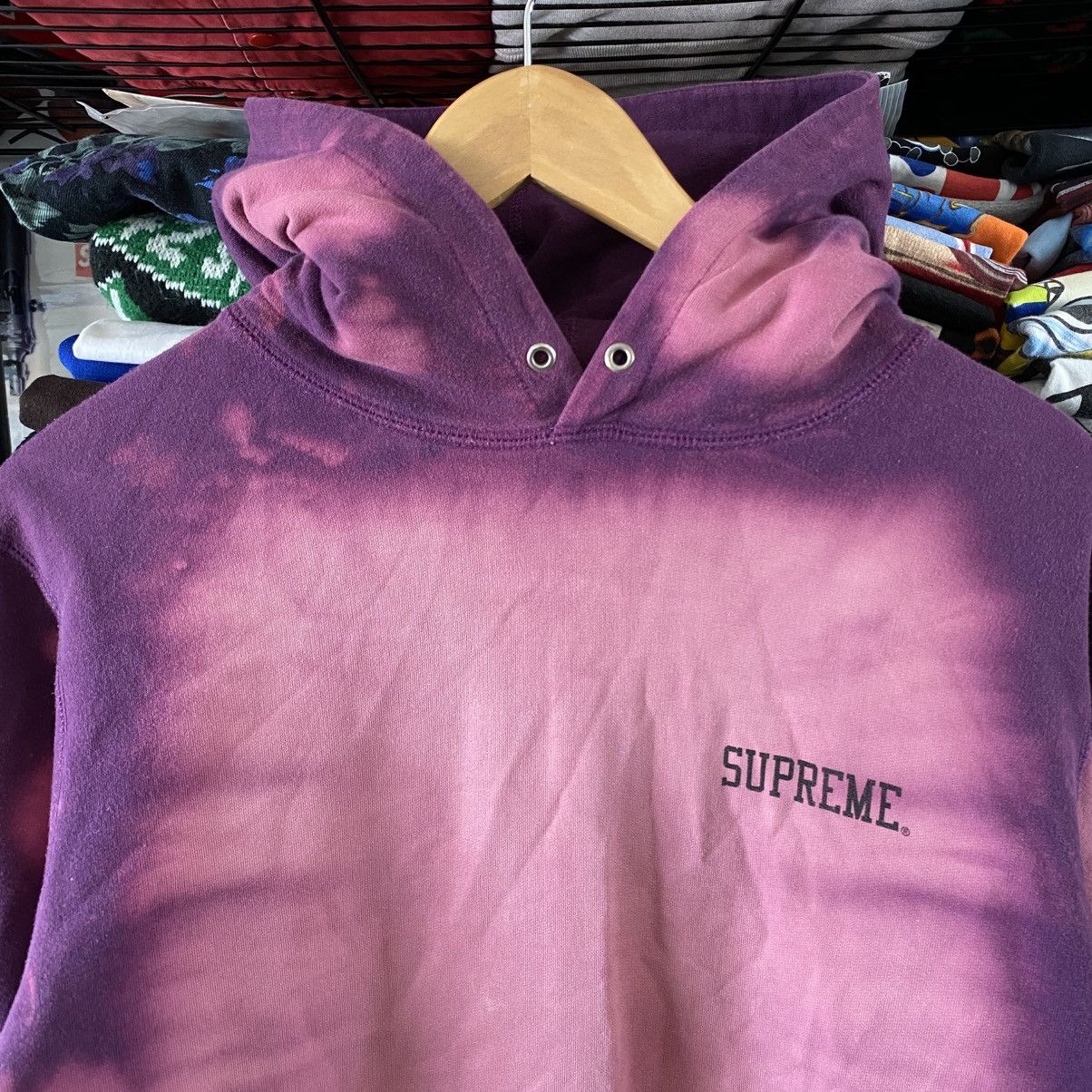 Supreme Supreme Siouxsie Tie Dye Hoodie Sweatshirt Purple Pink 2014 Size US M / EU 48-50 / 2 - 2 Thumbnail