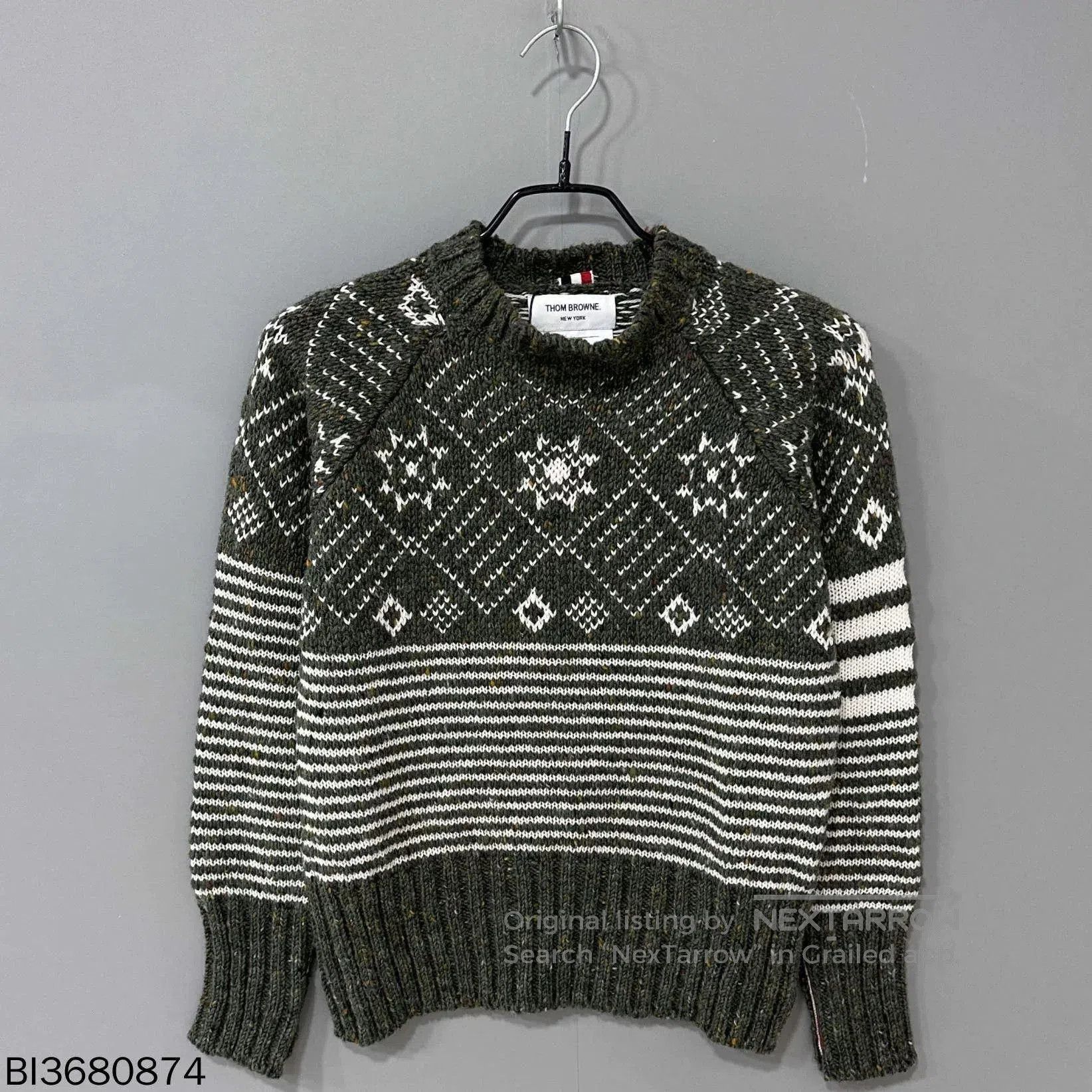 Thom Browne Dark Fair Isle Knit Sweater Thom Browne. Size US XS / EU 42 / 0 - 3 Thumbnail