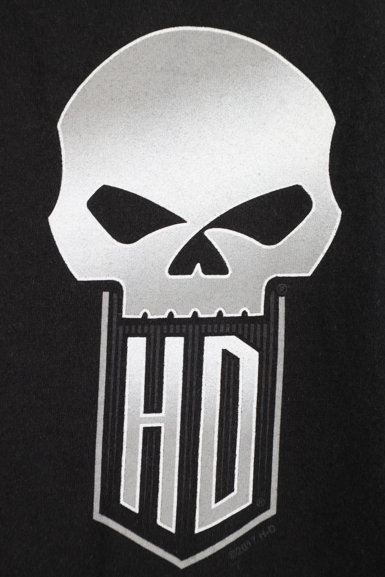 Harley Davidson Vintage Y2K Harley Davidson Big Logo Skull T-Shirt Black Size US XL / EU 56 / 4 - 4 Thumbnail
