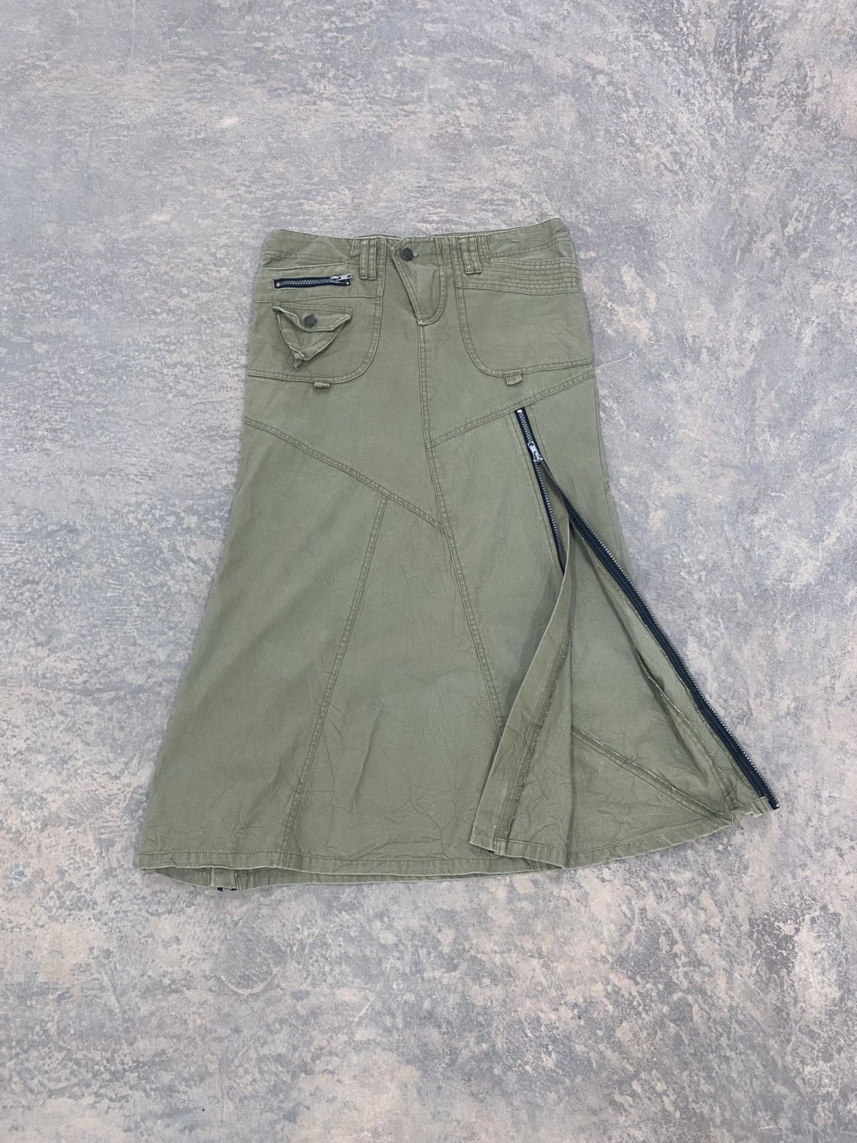 Le Grande Bleu (L.G.B.) VINTAGE PLASTIC NINJA TACTICAL UTILITY SKIRT GOA PUNK Size 32" / US 10 / IT 46 - 1 Thumbnail