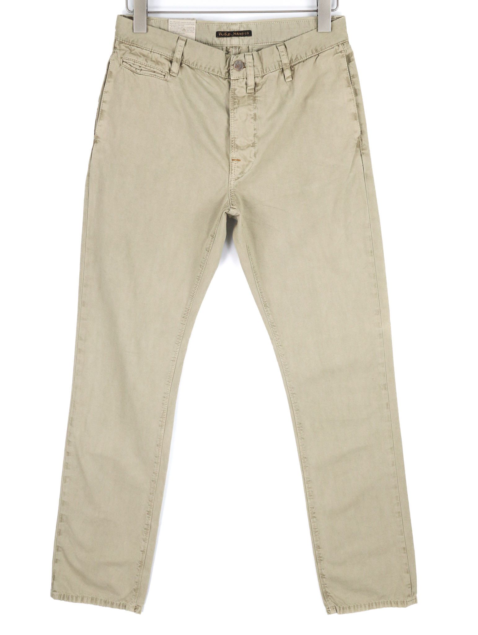 Nudie Jeans KHAKI REGULAR W29/L32 Beige Chino Fly 82656 Size US 29 - 1 Thumbnail
