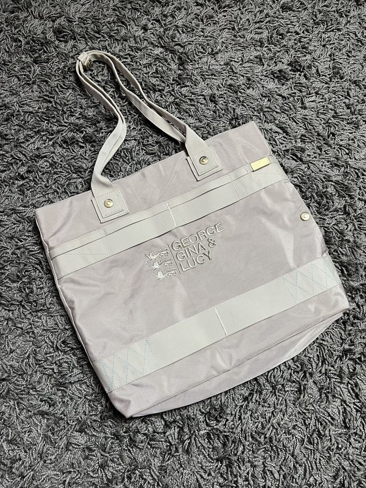 George Gina & Lucy George Gina & Lucy "TWOTO7" Nylon Tote Bag Beige Y2K Vintage Size ONE SIZE - 1 Thumbnail