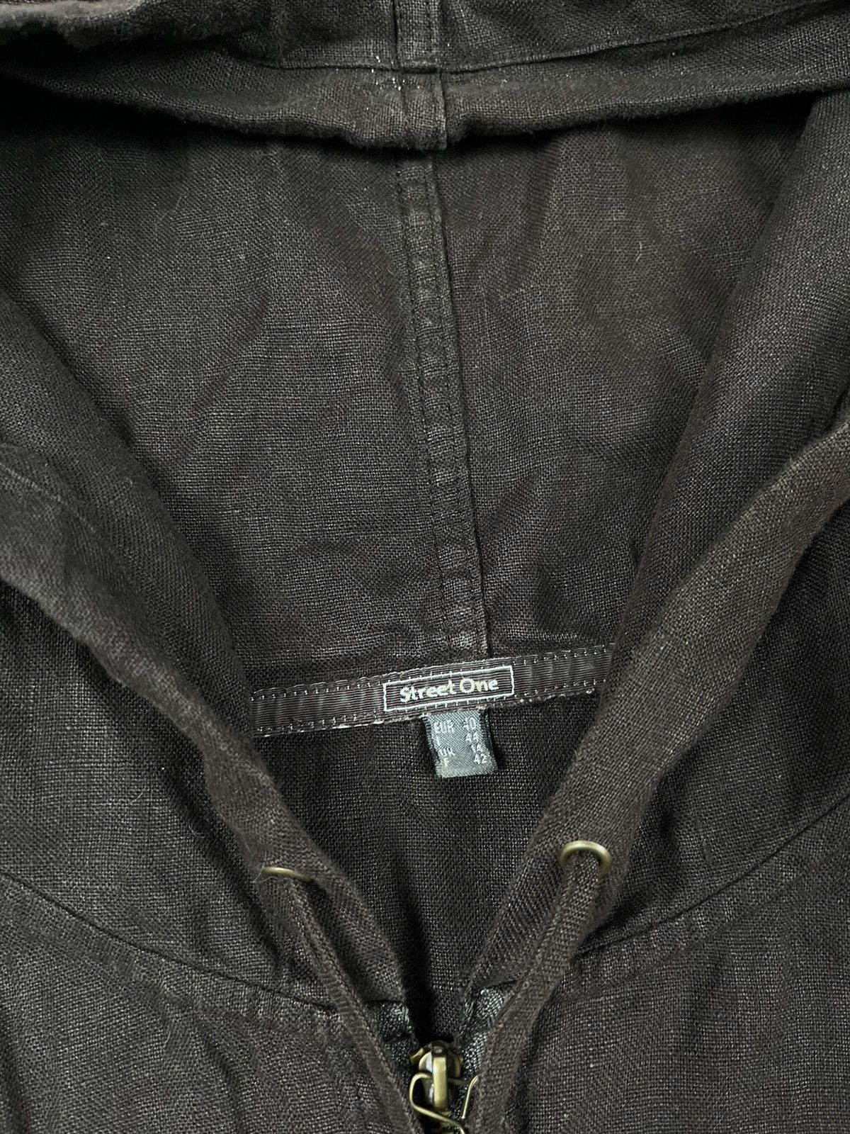 Vintage Vintage Y2K Linen hooded zip up vest Yohji style avantgarde Size L / US 10 / IT 46 - 6 Thumbnail