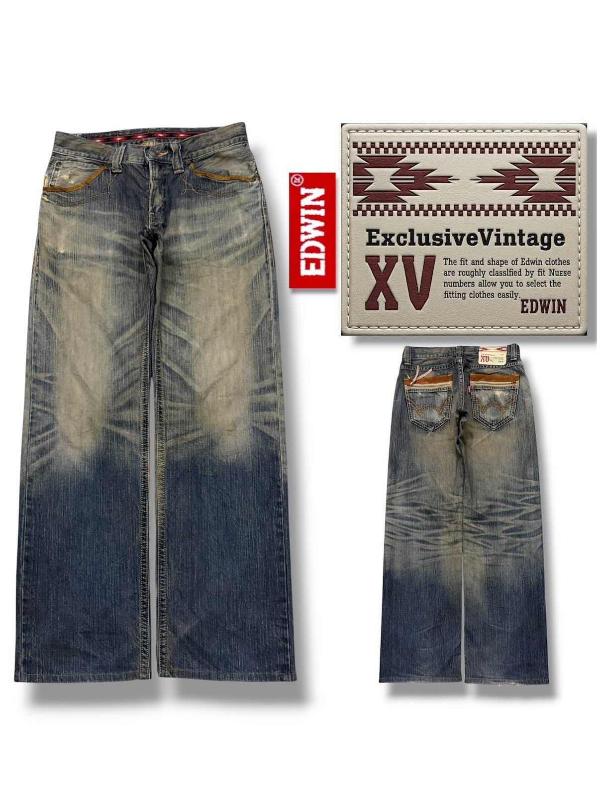 Edwin Vintage Edwin 434 XVS Japanese Denim Jeans | Relaxed Fit W32 Size US 32 / EU 48 - 1 Thumbnail