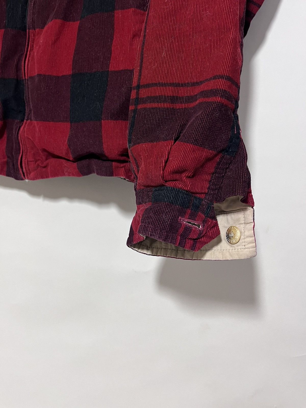 Nautica × Vintage 90s Rare Nautica Reversible Jacket Red corduroy Beige M-L Size US M / EU 48-50 / 2 - 3 Thumbnail
