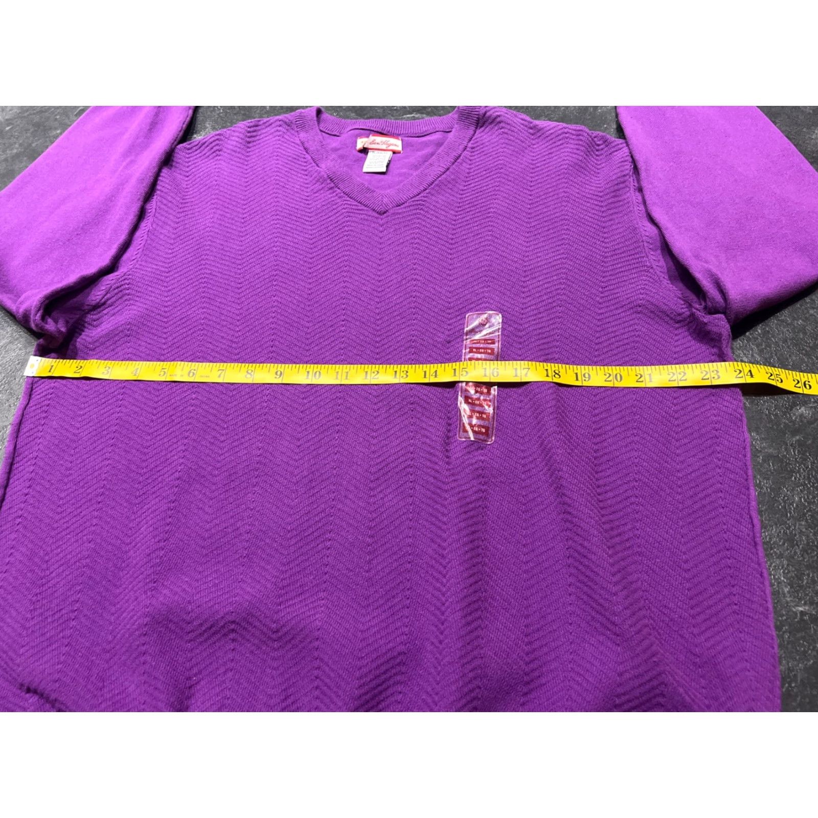 Hogan VINTAGE Ben Hogan Sweater Mens XL Purple V Neck Knit Pullover Long Sleeve Regular Cotton Blend All Seasons Golf Mens Size US XL / EU 56 / 4 - 6 Thumbnail