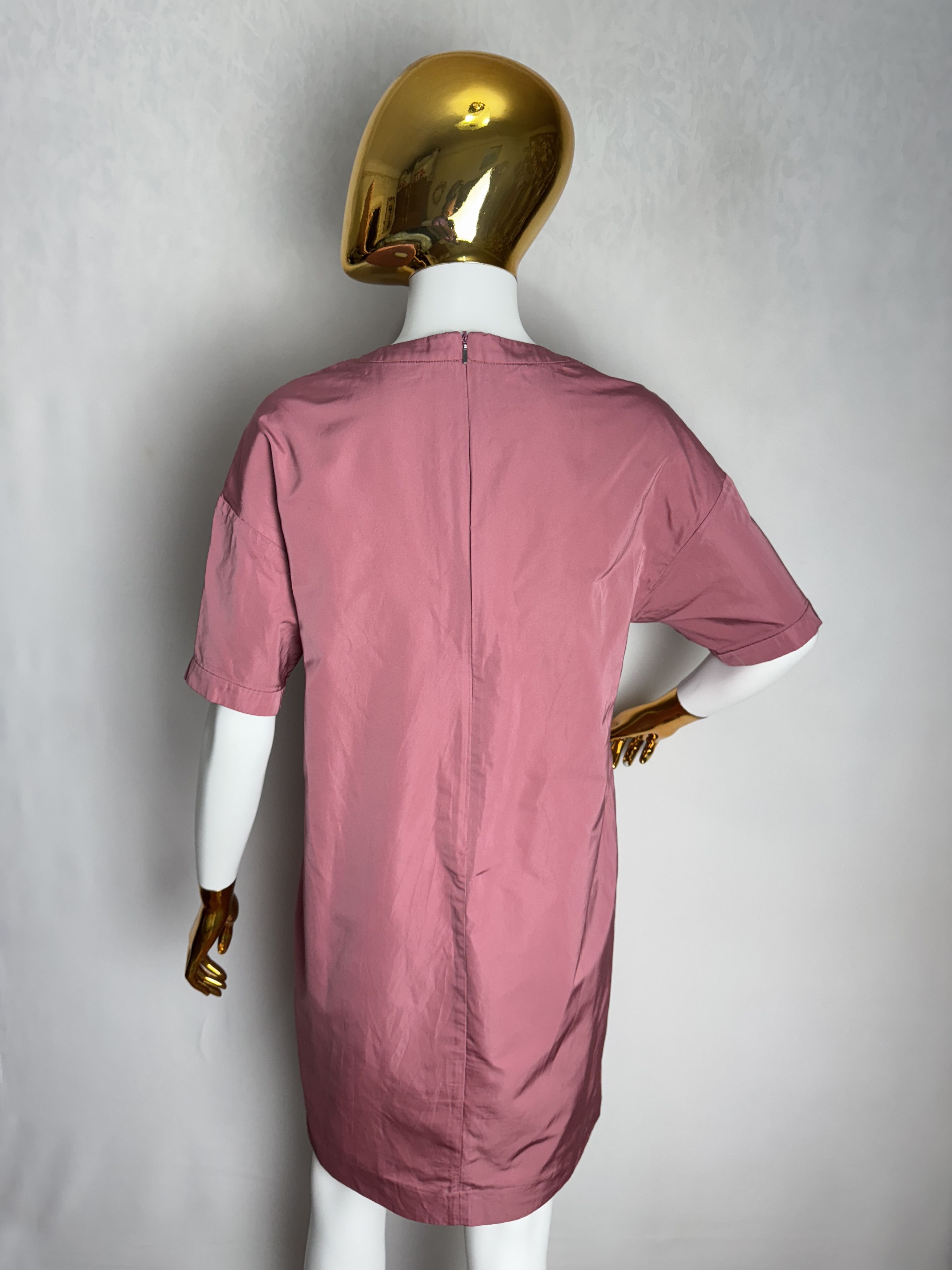 Max Mara × Weekend Max Mara 'S MAX MARA women’s pink short sleeve dress Size L / US 10 / IT 46 - 4 Thumbnail
