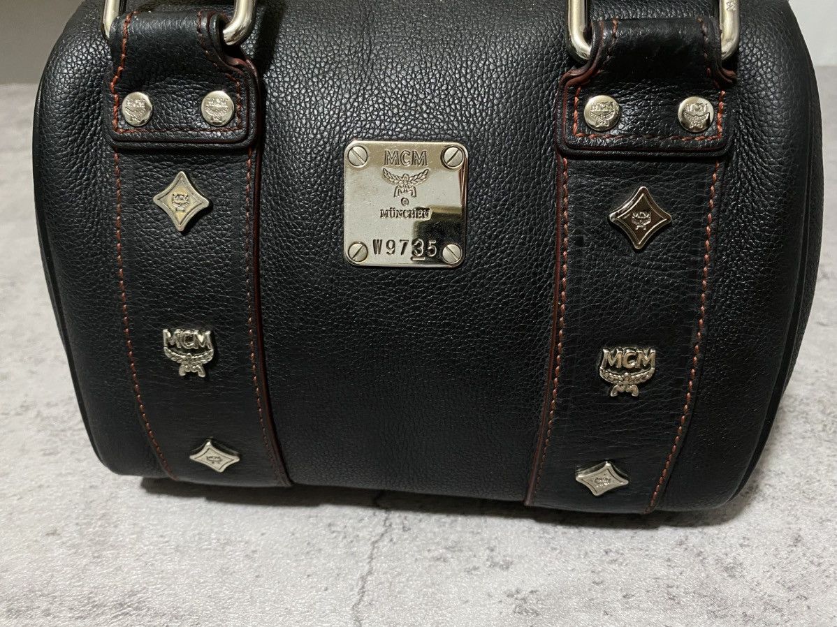 MCM MCM SMALL BOSTON BAG IN BLACK PEBBLED LEATHER Size ONE SIZE - 6 Thumbnail