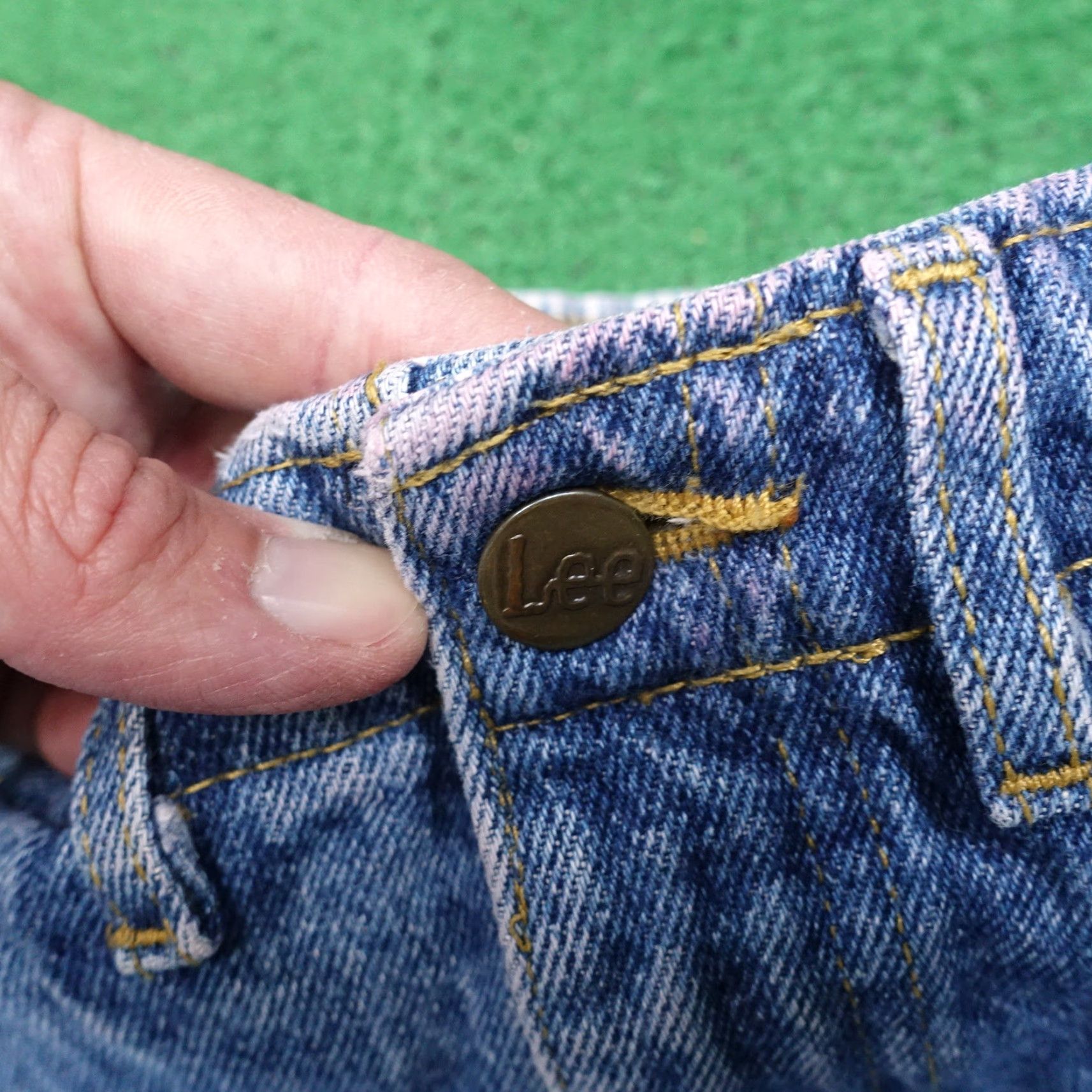 Lee VINTAGE LEE Denim Jeans Womens Size 12P Petite Blue Tapered (28x26) USA Made Size 34" / US 12 / IT 48 - 4 Thumbnail