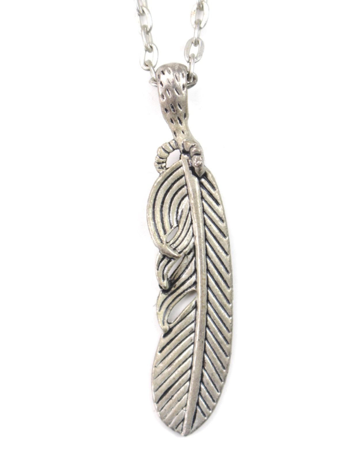 Vintage 2000S JAPANESE MADE BOHO FEATHER PENDANT NECKLACE Size ONE SIZE - 4 Thumbnail