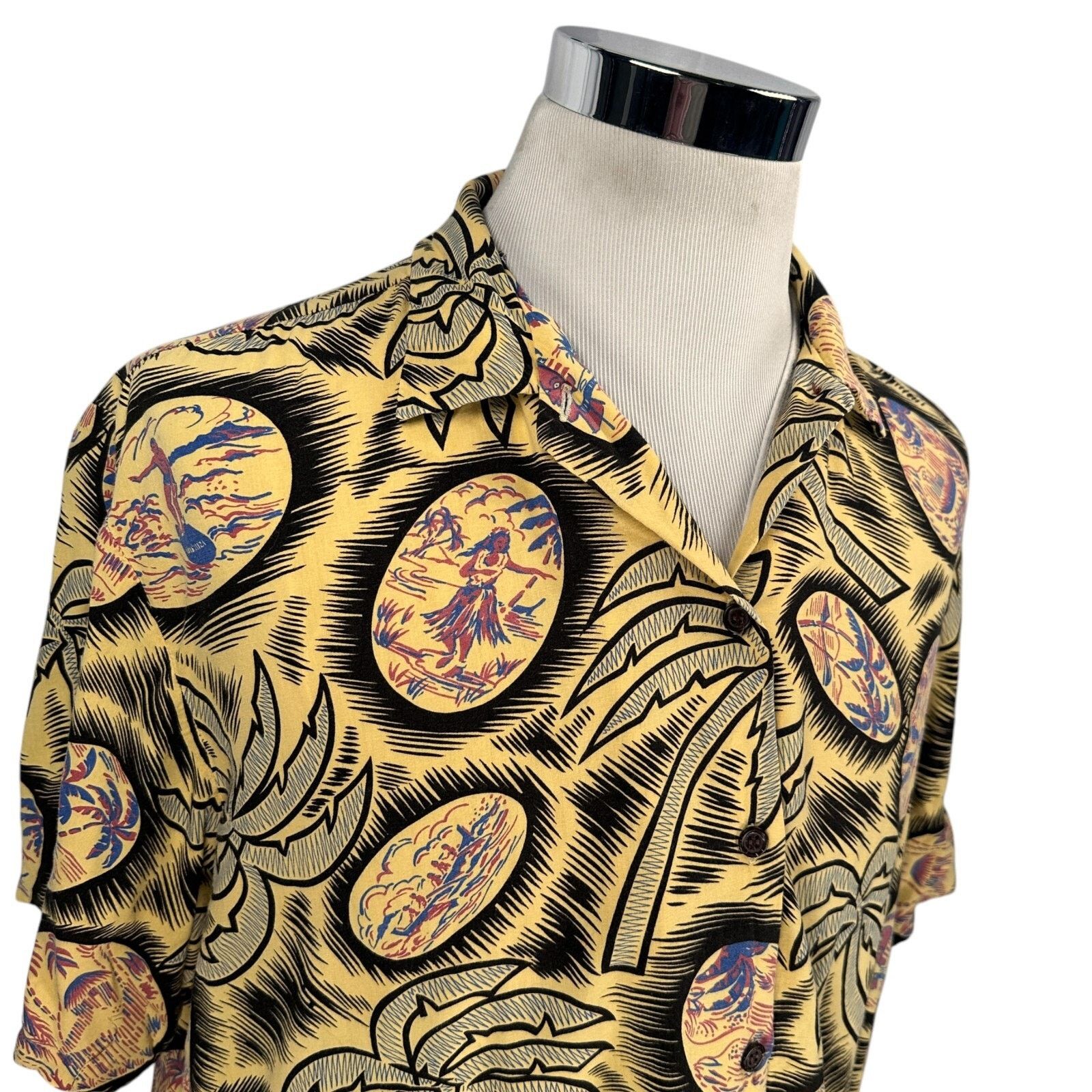 Reyn Spooner Vintage Reyn Spooner Hawaiian Shirt Men’s XL Yellow Hula Size US XL / EU 56 / 4 - 2 Thumbnail