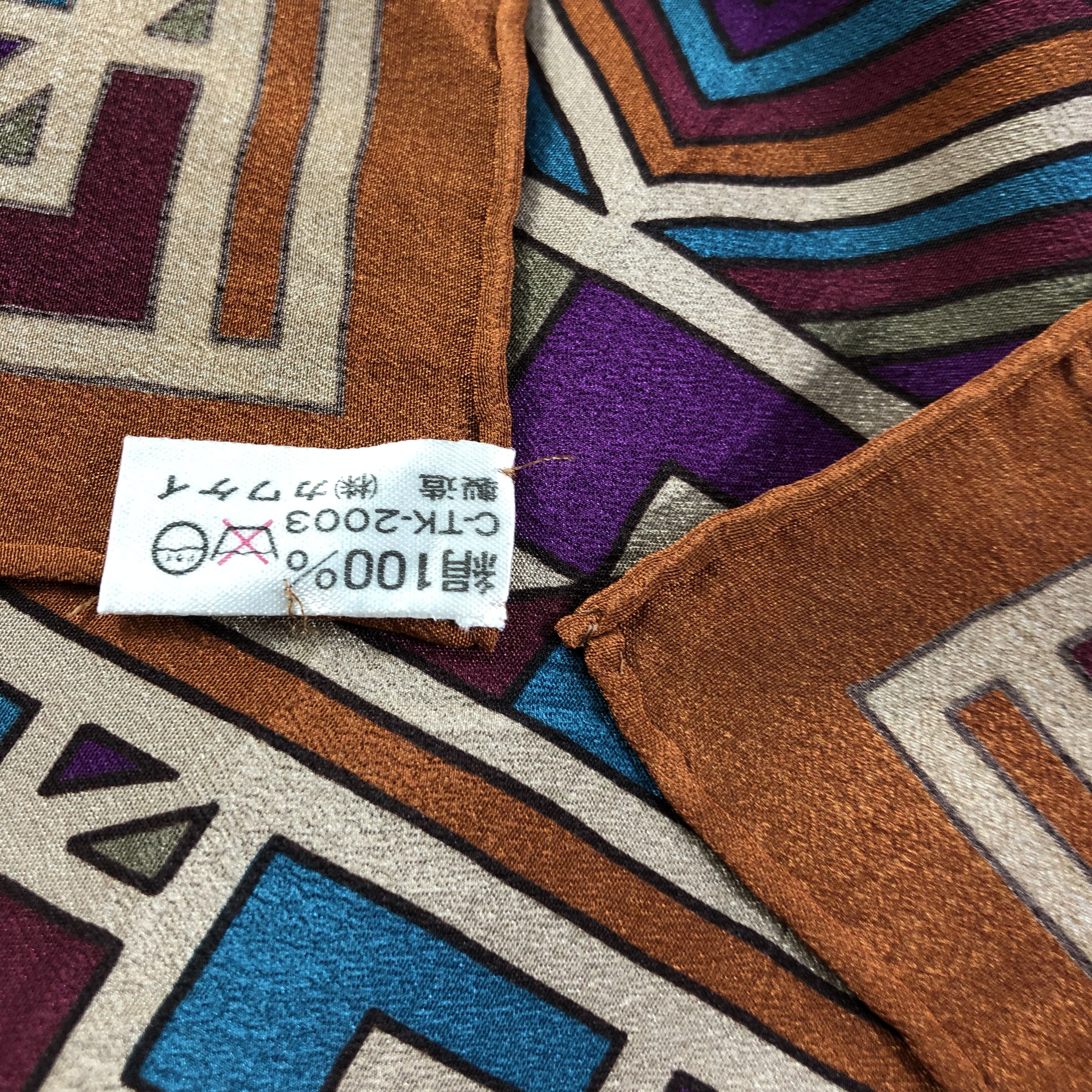 Japanese Brand Yukiko Hanai Silk Scarf M627 Size ONE SIZE - 4 Thumbnail