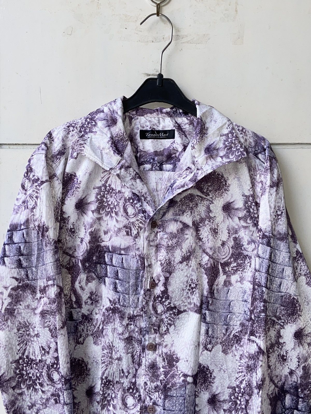 Japanese Brand × Tornado Mart TORNADO MART Tie Dye Floral Patterned Shirt Size US XS / EU 42 / 0 - 2 Thumbnail
