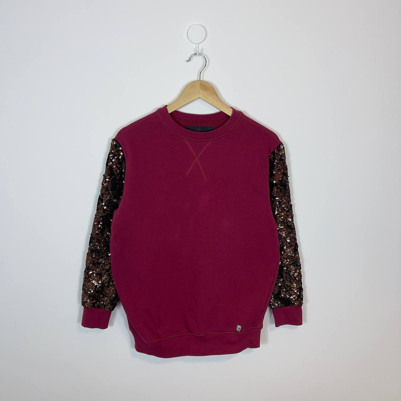 Philipp Plein Philipp Plein Women’s Sweatshirt Size M Burgundy Long Sleeve Size M / US 6-8 / IT 42-44 - 1 Thumbnail