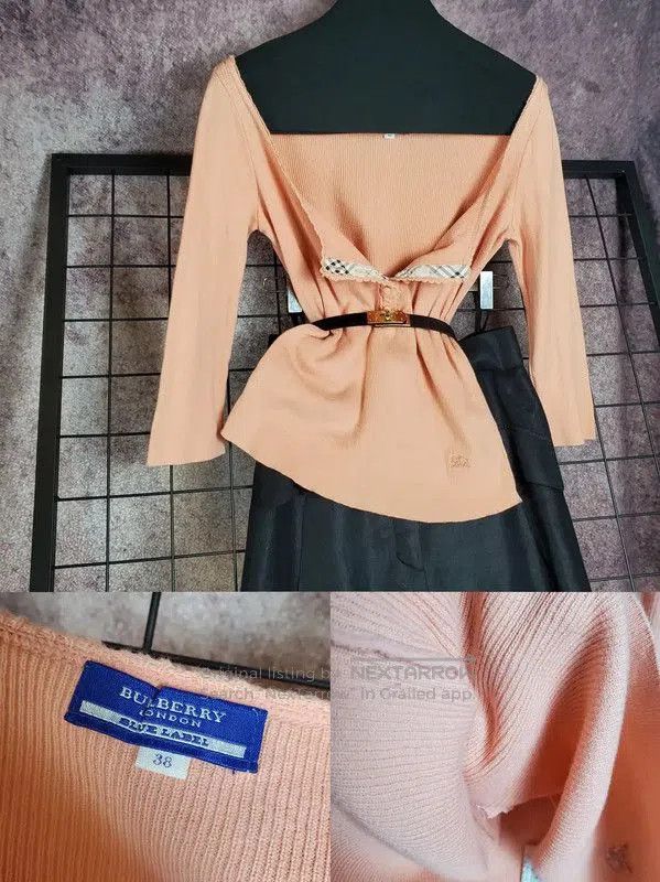 Burberry Burberry Coral Pink Embroidered Logo Long Sleeve Top. Size S / US 4 / IT 40 - 1 Thumbnail