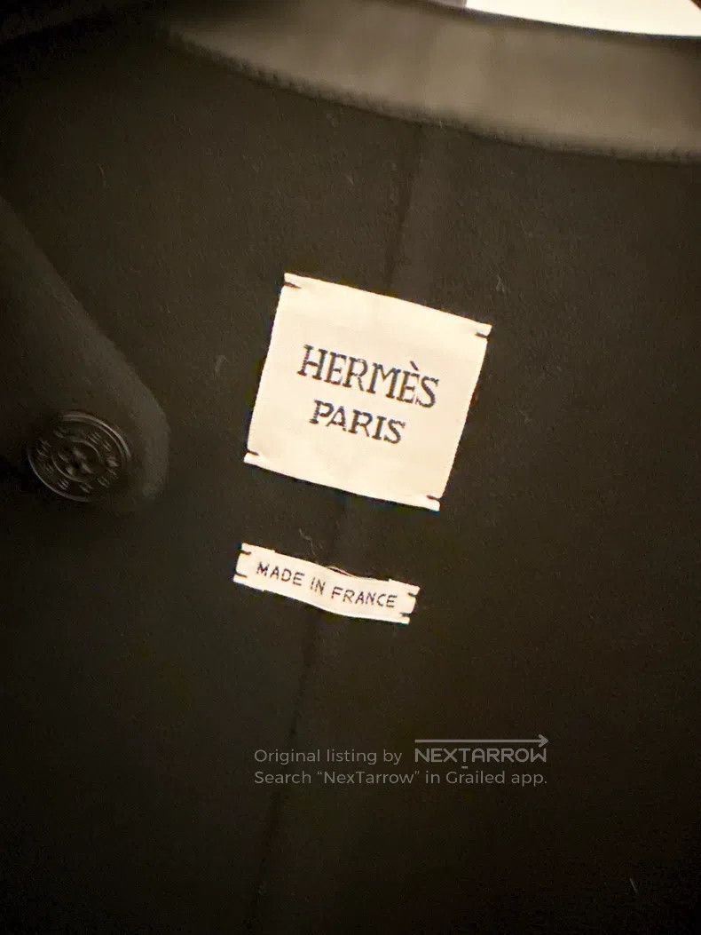 Hermes Hermes Black leather cashmere coat Size XS / US 0-2 / IT 36-38 - 8 Thumbnail