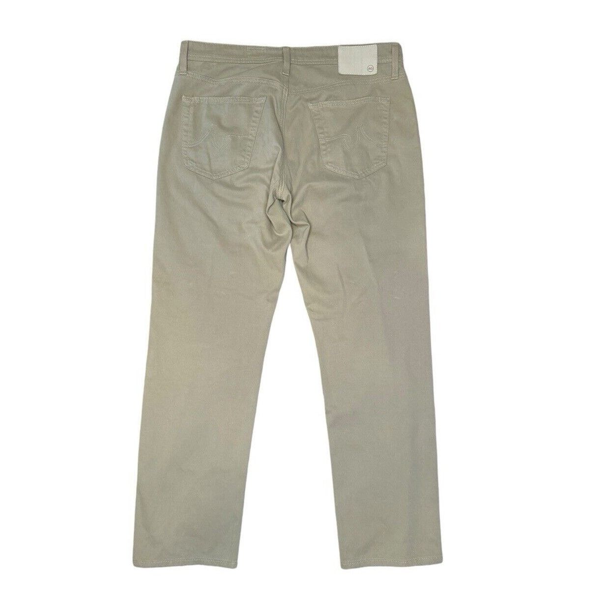 AG Adriano Goldschmied AG Adriano Goldschmeid The Graduate Pants Khaki Tailored Leg Size US 32 / EU 48 - 4 Thumbnail