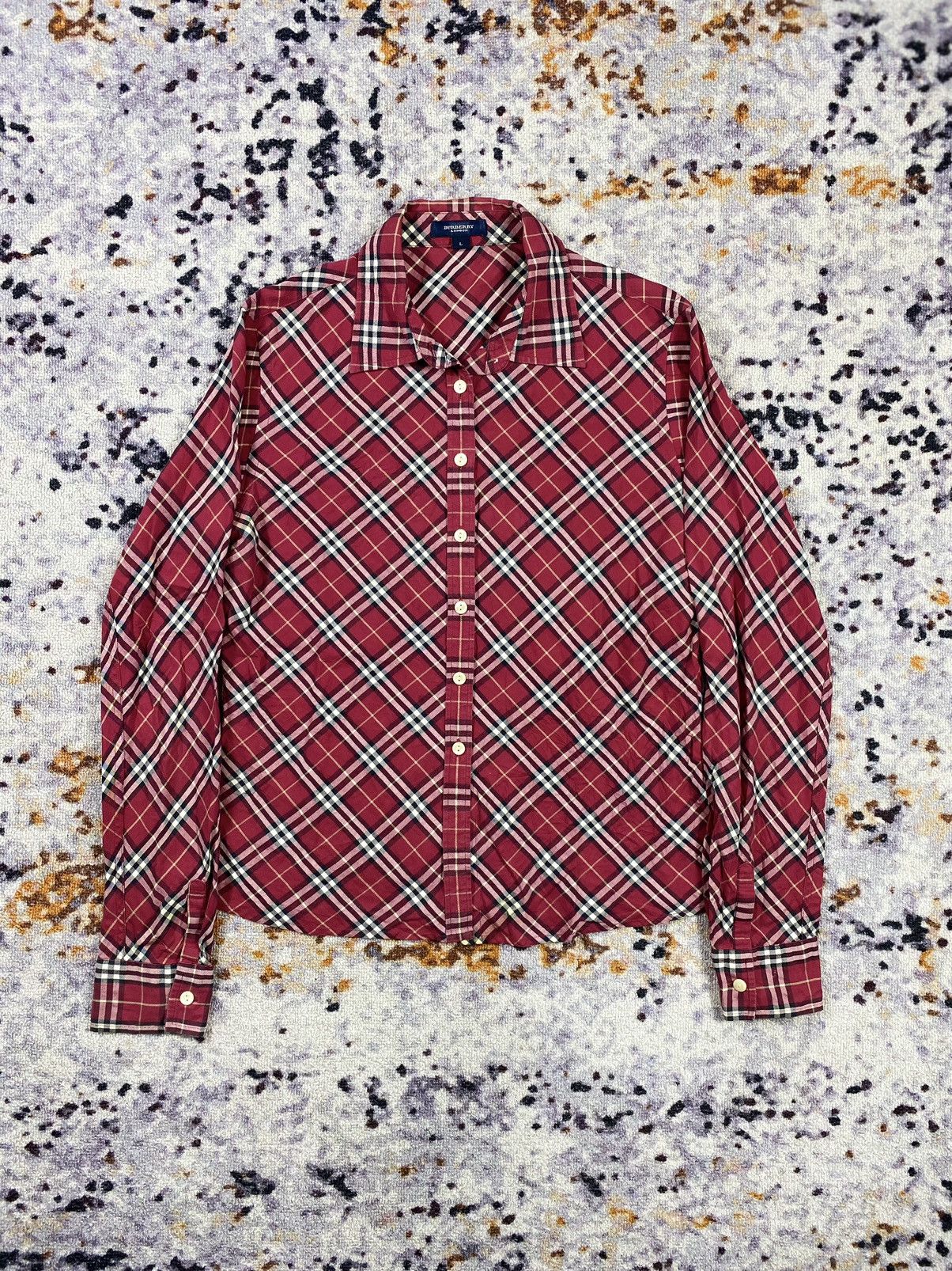 Burberry × Burberry Prorsum × Vintage BURBERRY SHIRT NOVA CHECK RED Size L / US 10 / IT 46 - 1 Thumbnail
