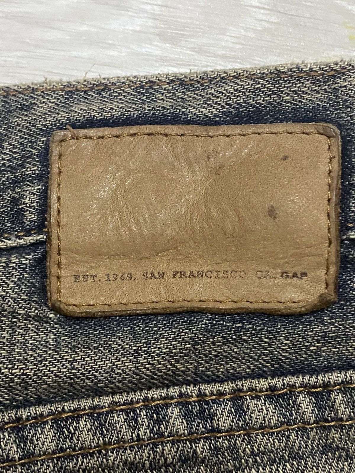 Gap × Palace Vintage Gap Denim Distressed Mud Wash Bootcut Flare Jeans Size US 34 / EU 50 - 9 Thumbnail
