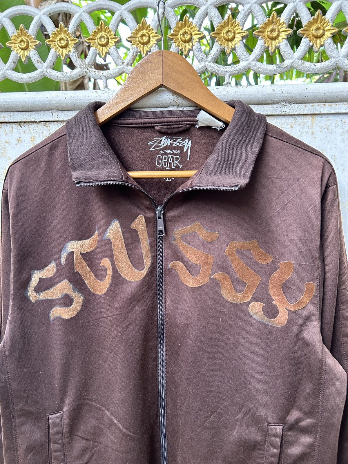Stussy Vintage Old Stussy brown Track Jacket jersey Size US M / EU 48-50 / 2 - 3 Thumbnail