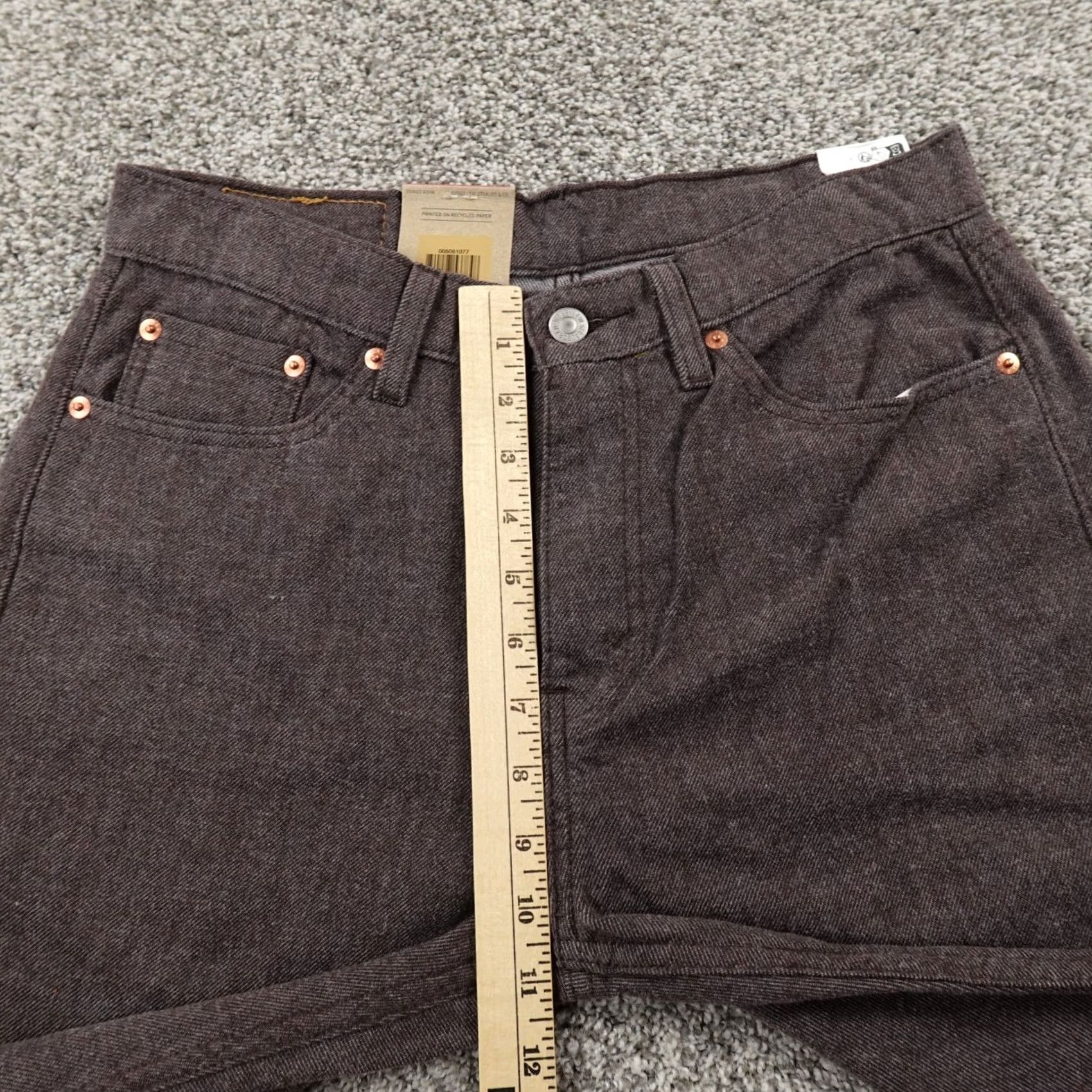 Levi's Levi's Jeans 505 Straight Denim Mens 30X32 Brown Deep Gray Taupe Dark Tan 5-Pocket Regular Waist Inseam 32 Cotton Blend Jeans Mens Regular Fit Size US 30 / EU 46 - 5 Thumbnail