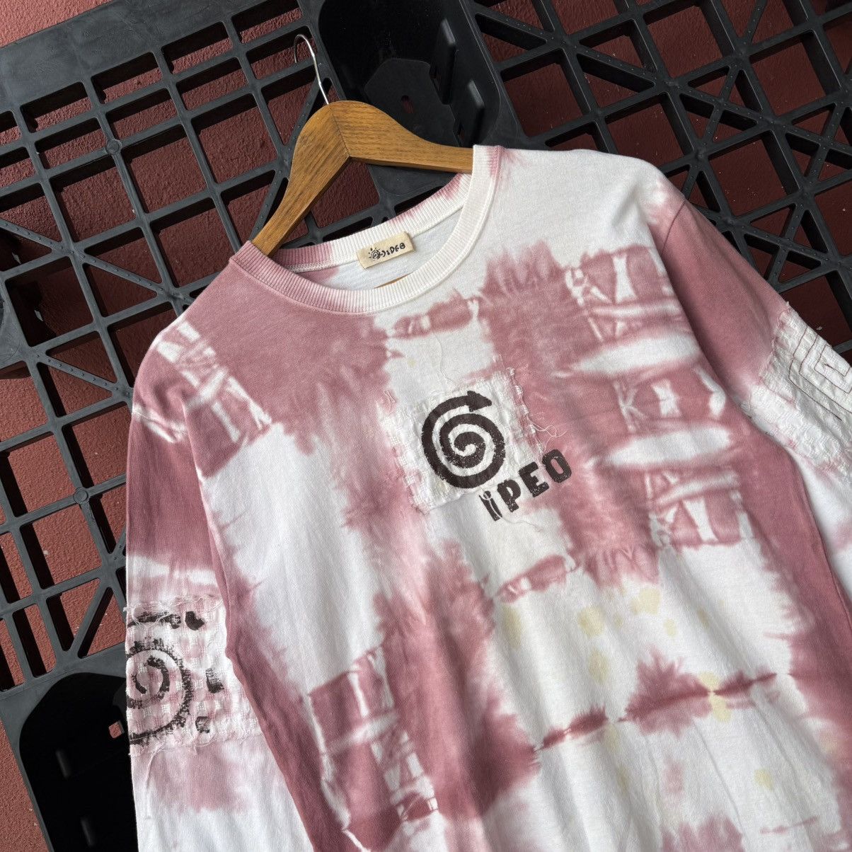 Japanese Brand Tie-Dye Stitching Boro Patches Long Sleeve Tee Size US M / EU 48-50 / 2 - 3 Thumbnail
