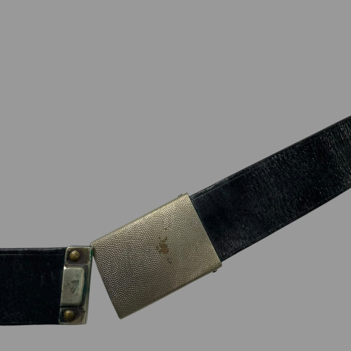 Vintage Vintage 1980s leather Swedish military belt Size 36 - 1 Thumbnail