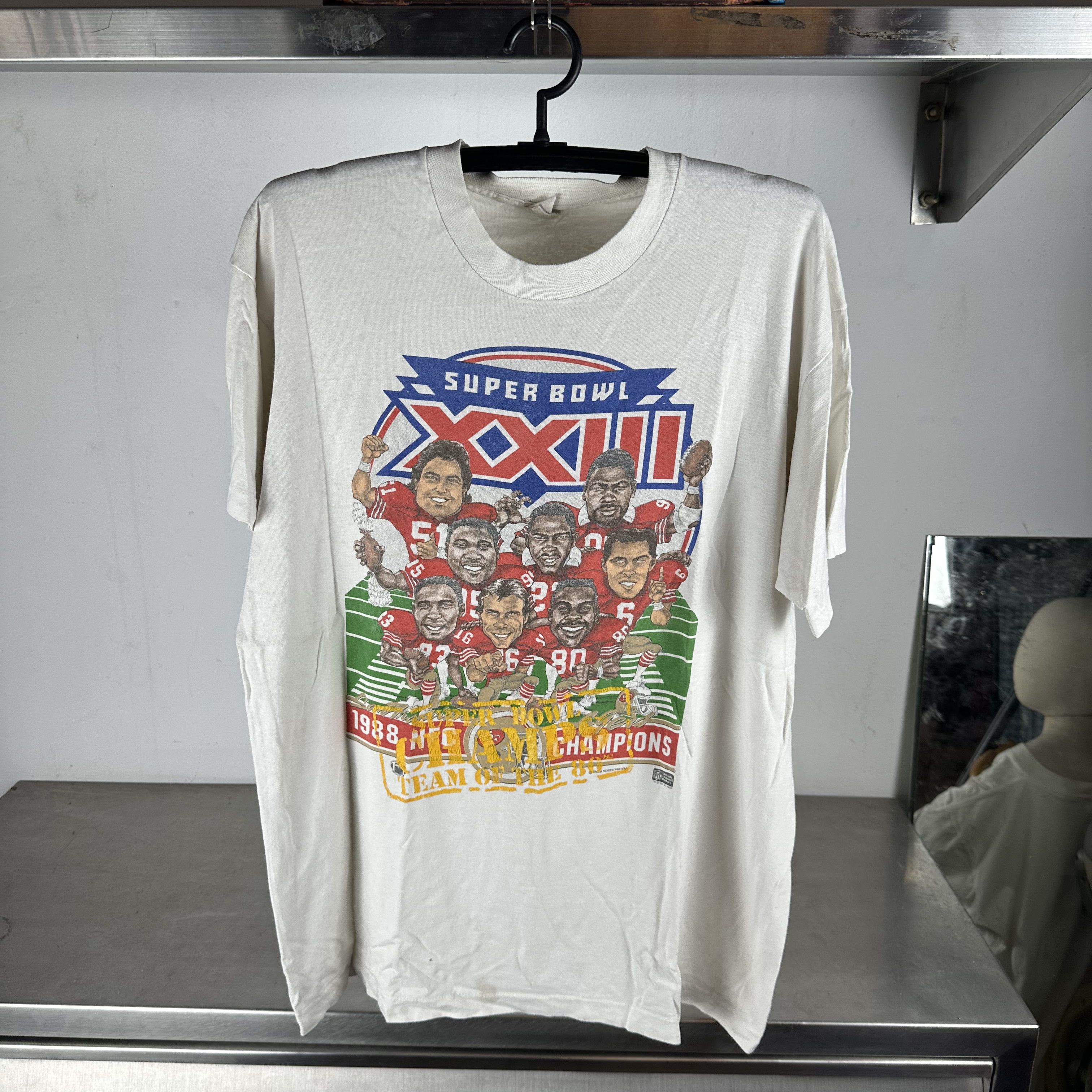 Vintage ​1988 San Francisco 49ers NFL Champions Caricature T-shirt Size US XL / EU 56 / 4 - 1 Thumbnail