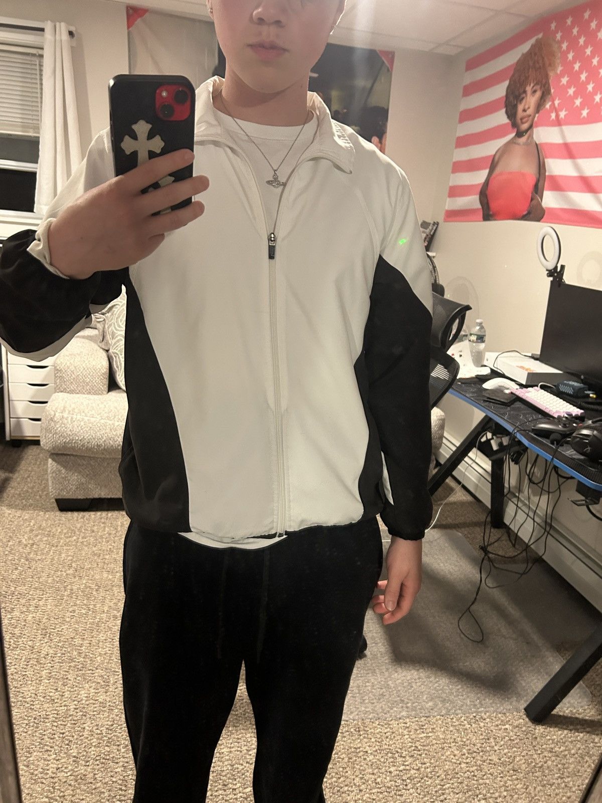 Nike vintage nike White and black tennis fleece Size US M / EU 48-50 / 2 - 1 Thumbnail