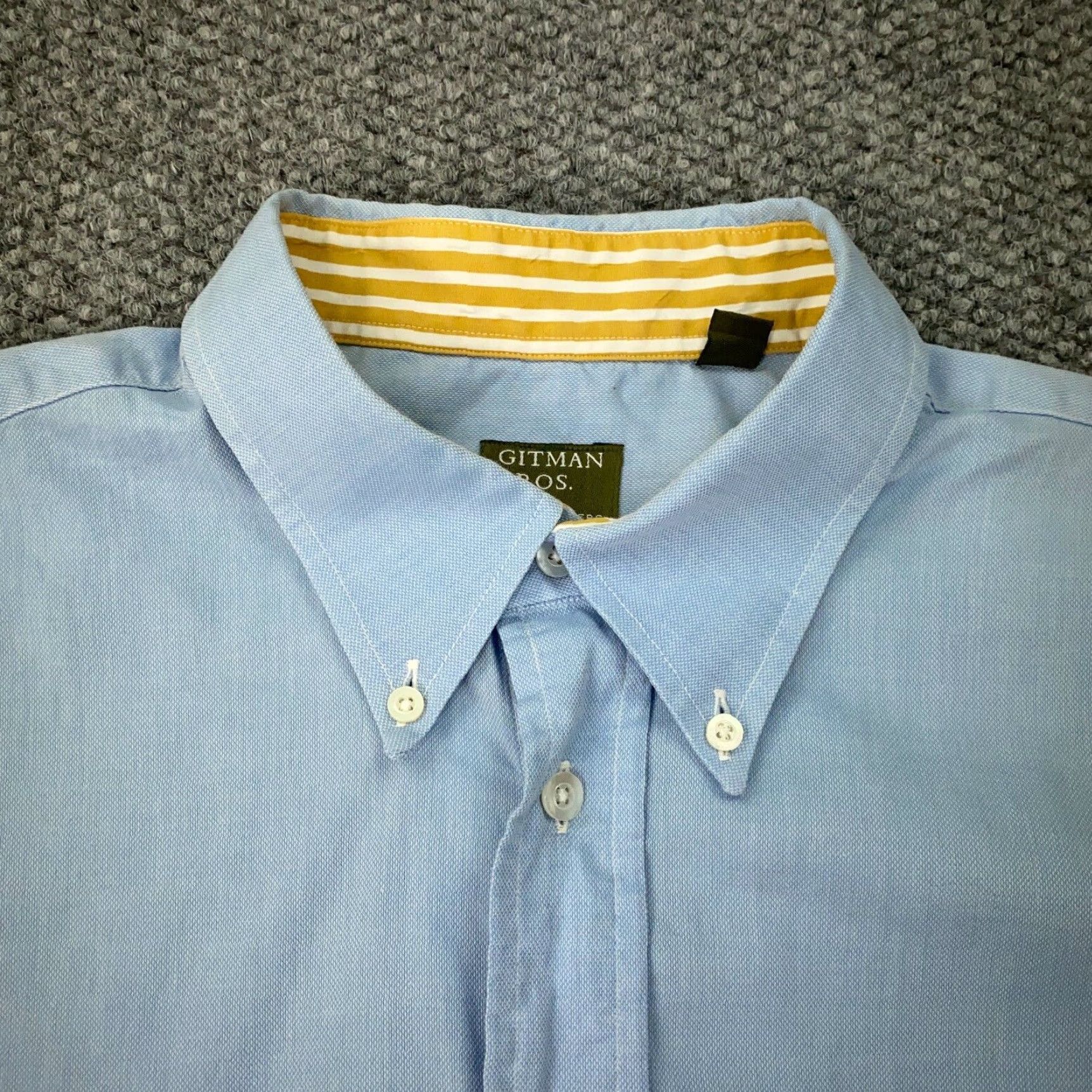Vintage VINTAGE Gitman Bros Shirt Mens XL Blue Oxford Button-Down Collar USA Cotton Solid Casual Preppy 60s 70s Men Size US XL / EU 56 / 4 - 2 Thumbnail