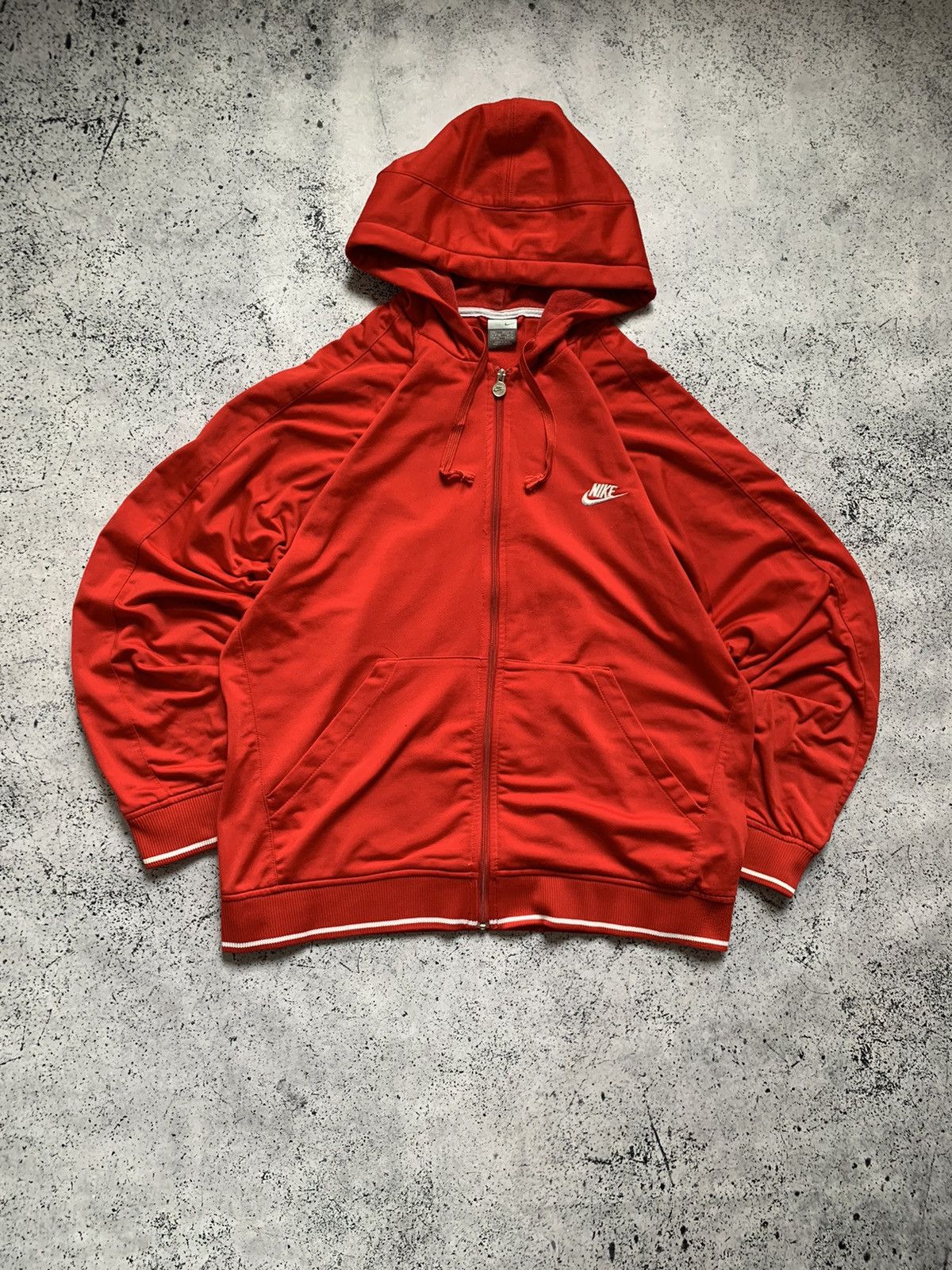 Nike Vintage Nike Baggy Zip Hoodie Spell Out Swoosh Y2K USA Drill Size US L / EU 52-54 / 3 - 2 Thumbnail