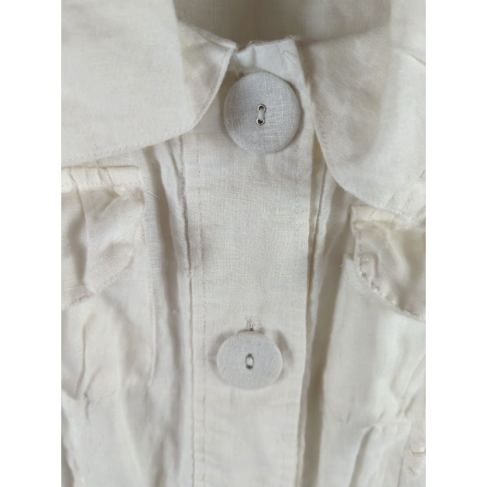 Vintage Grace Elements Light Jacket Women's 8 Linen White 3/4 Sleeve Blazer Cottagecore Blazer Women 8 White 3/4 Sleeve Jacket Size M / US 6-8 / IT 42-44 - 2 Thumbnail